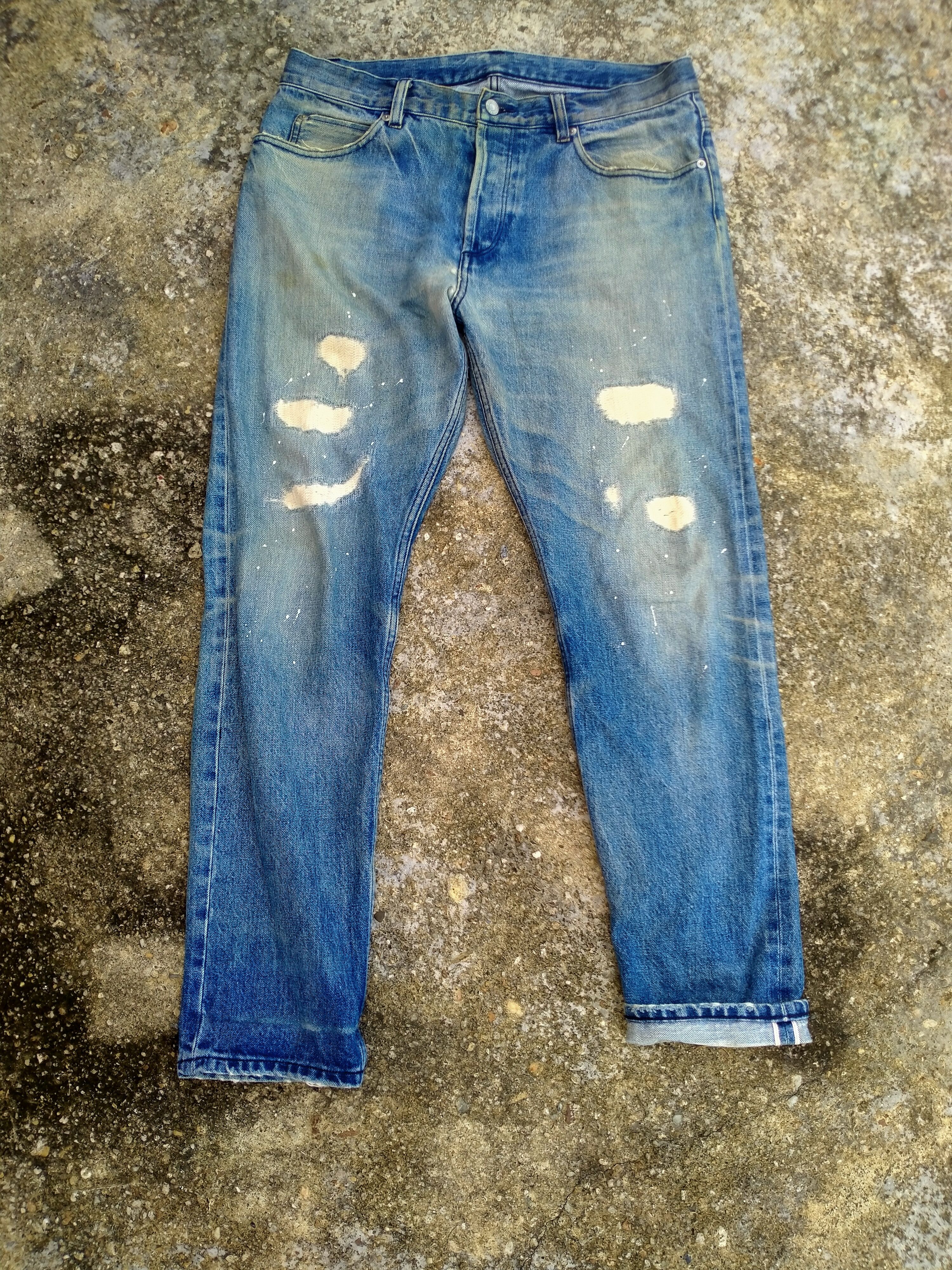 Japanese Brand DISSTRESSED UNITED ARROW BEAUTY&YOUTH SELVEDGE DENIM# Size US 34 / EU 50 - 1 Thumbnail