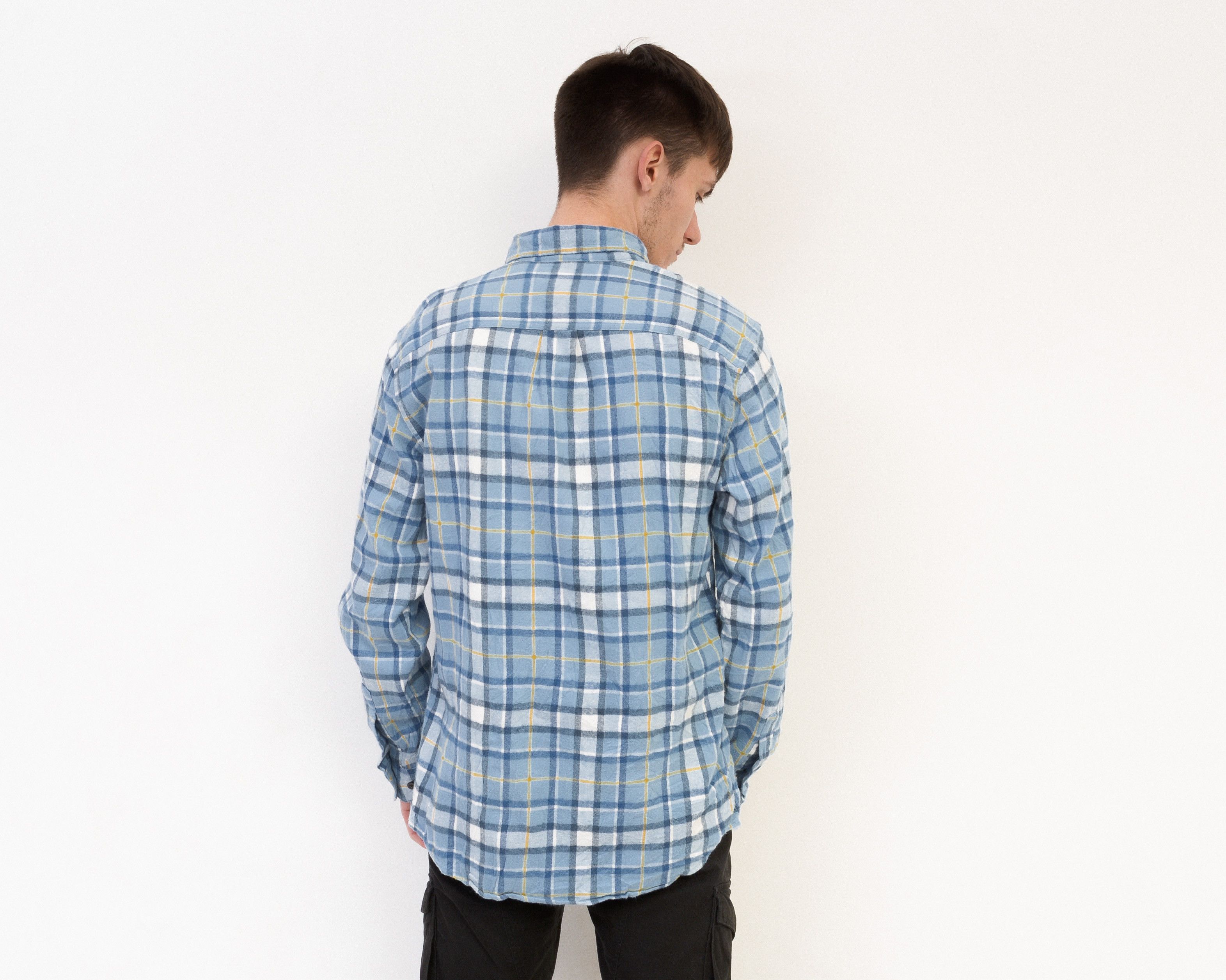 L.L. Bean × Vintage Casual Shirt Check Plaid Tartan Long Sleeve Blue Retro Size US M / EU 48-50 / 2 - 6 Thumbnail
