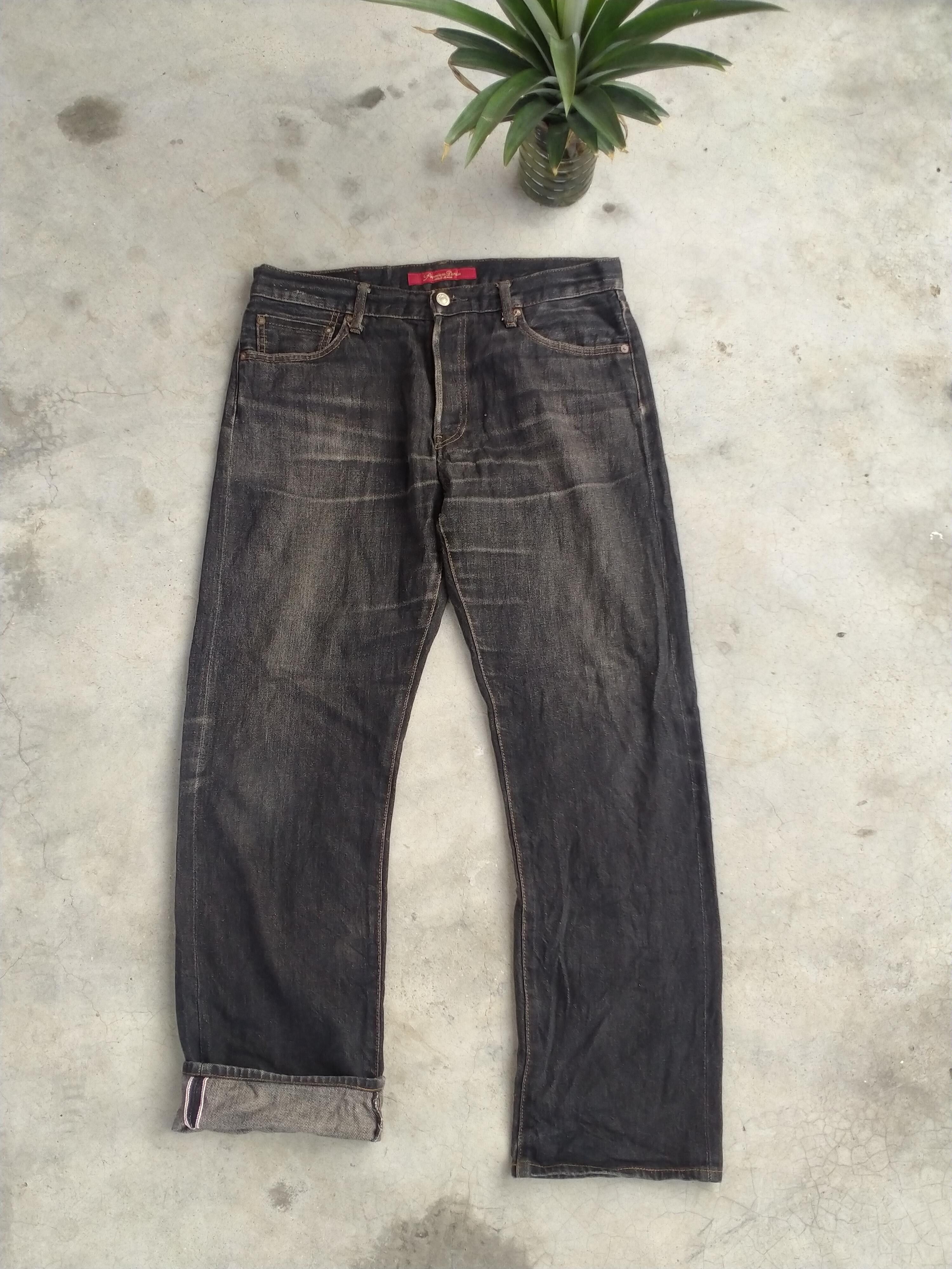 Uniqlo DISTRESSED UNIQLO PREMIUM SELVEDGE DENIM Size US 33 - 1 Thumbnail