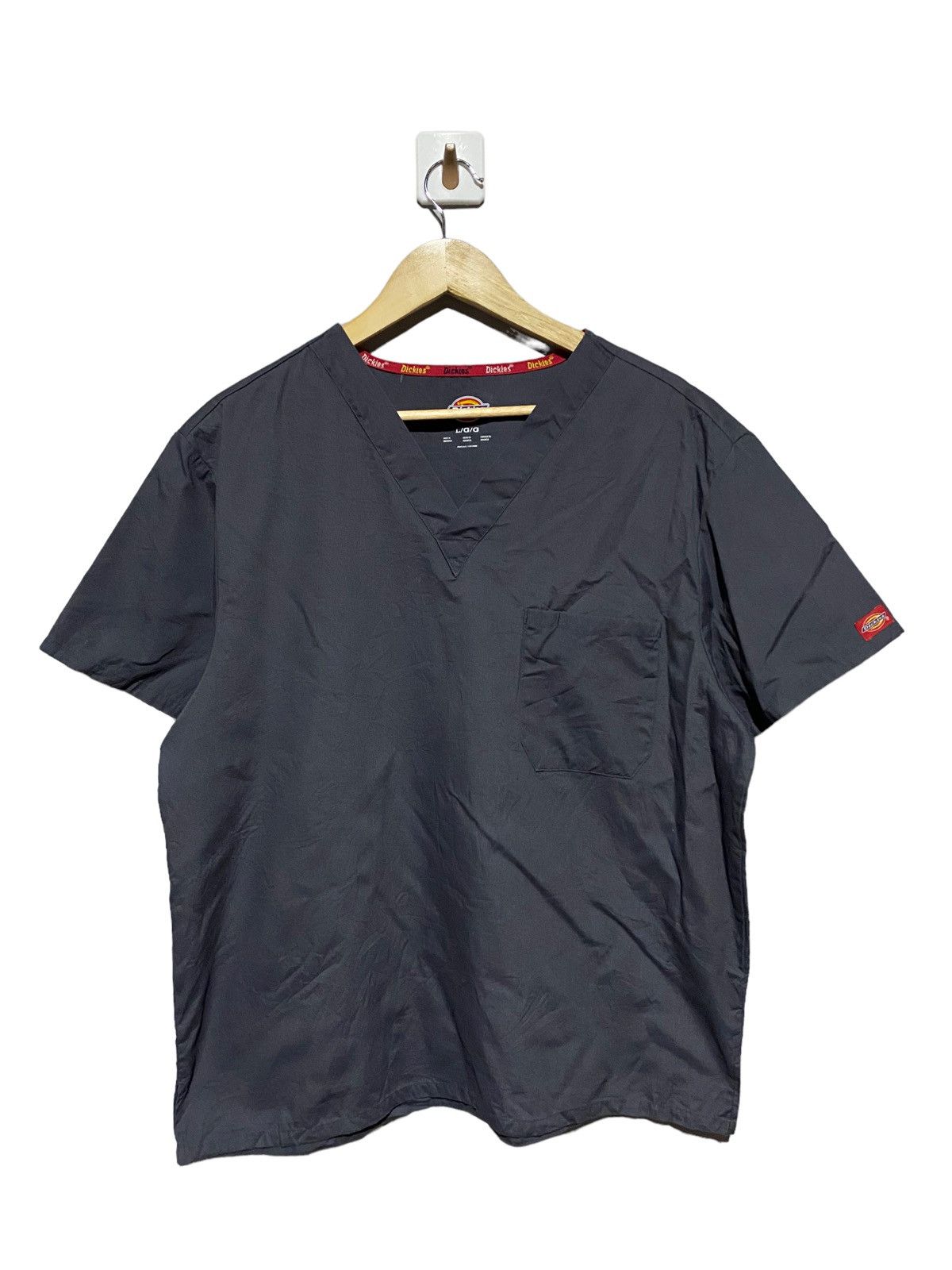Classic Dickies Black Scrub Top - Size Large