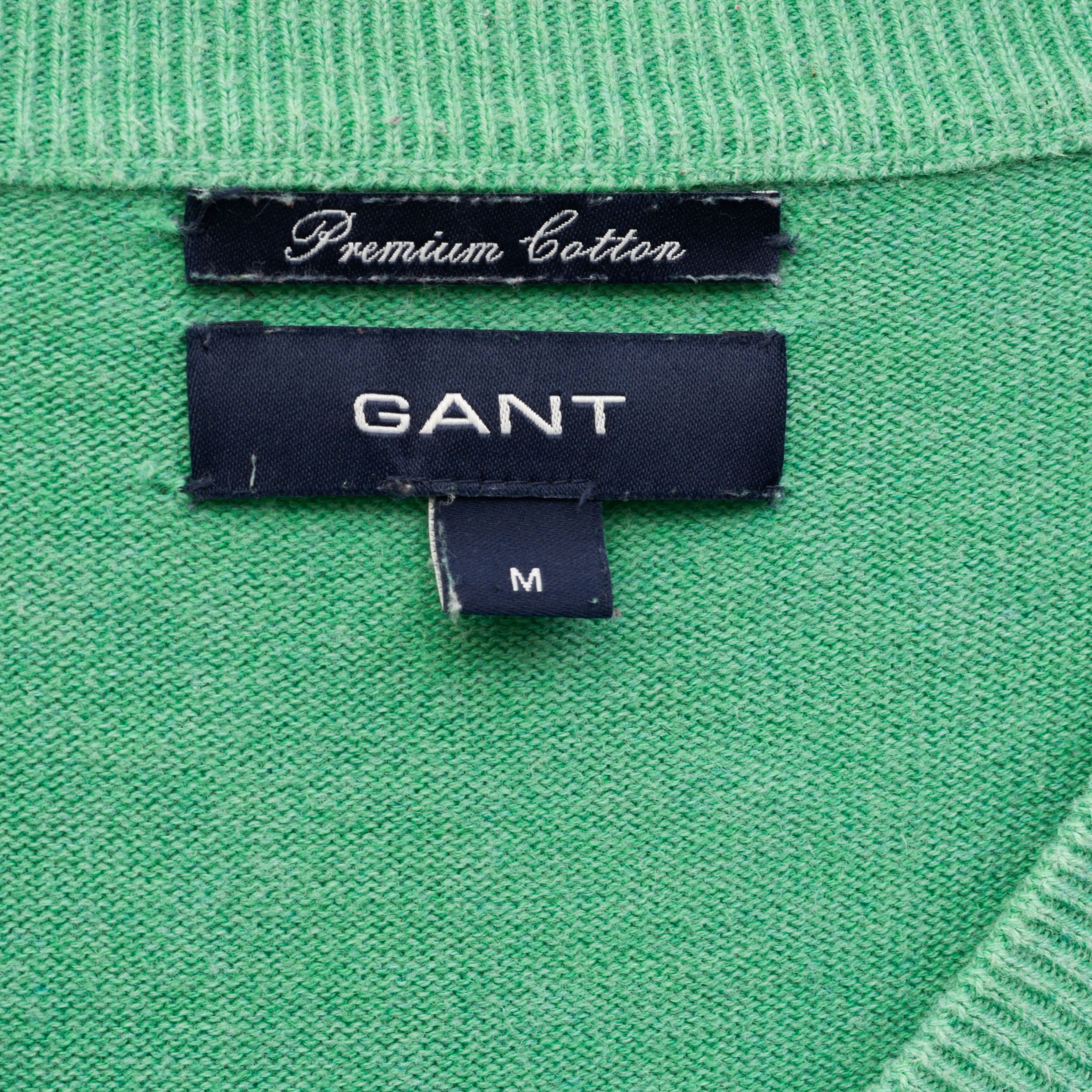 Gant GANT Jumper Pullover Sweater V Neck Premium Cotton Knitted Size US M / EU 48-50 / 2 - 4 Thumbnail