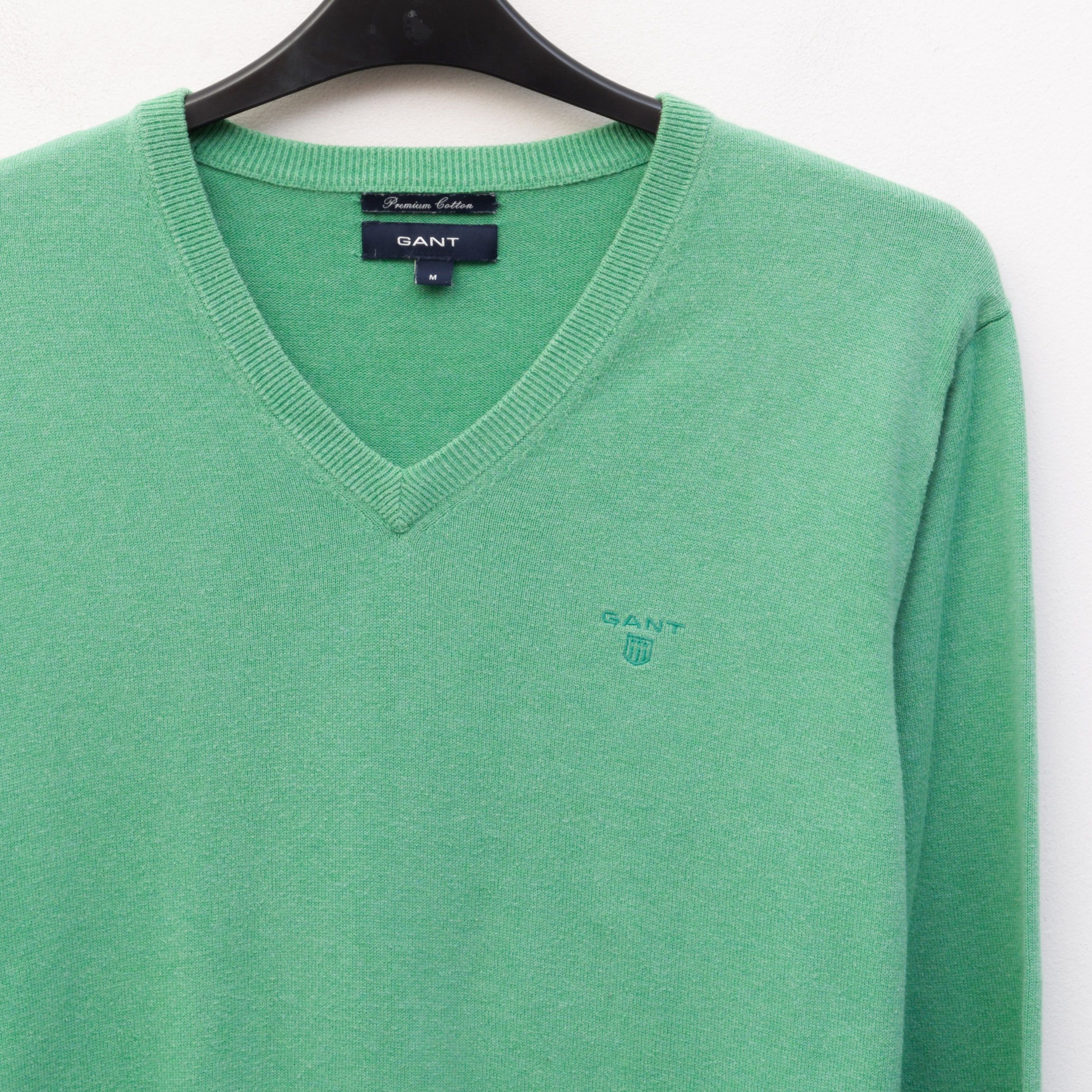 Gant GANT Jumper Pullover Sweater V Neck Premium Cotton Knitted Size US M / EU 48-50 / 2 - 2 Thumbnail