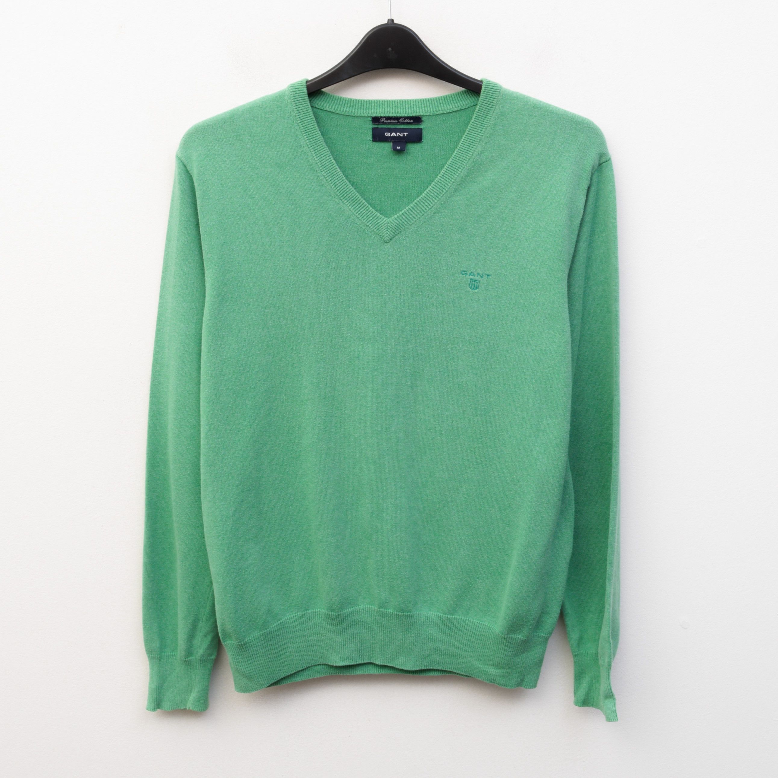 Gant GANT Jumper Pullover Sweater V Neck Premium Cotton Knitted Size US M / EU 48-50 / 2 - 1 Thumbnail