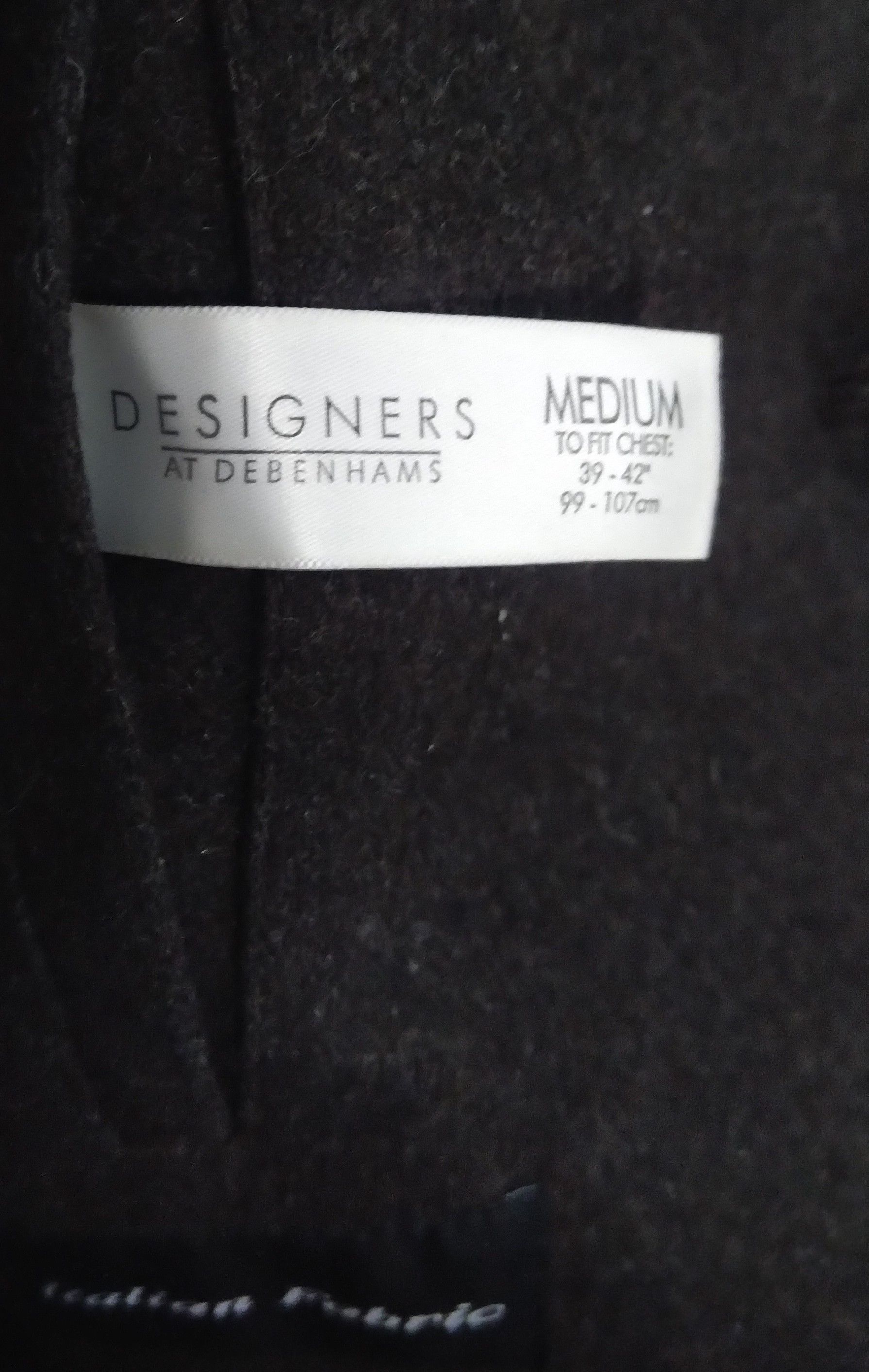 Vintage Y2K John Rocha men's woolen double-breasted dark brown coat Size US M / EU 48-50 / 2 - 12 Thumbnail