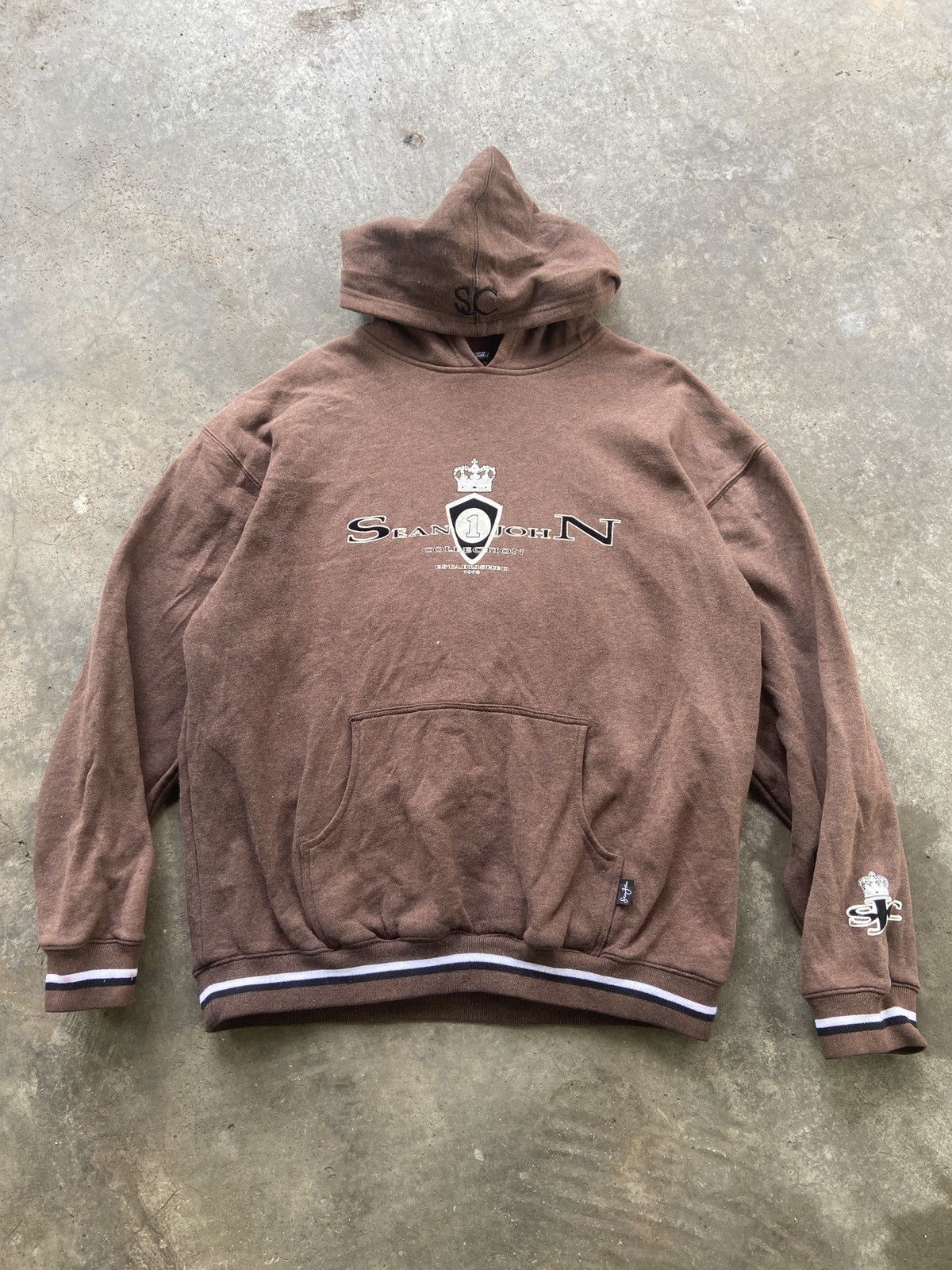Sean John × Vintage Vintage Sean John Big Logo Hoodie Size US XL / EU 56 / 4 - 1 Thumbnail