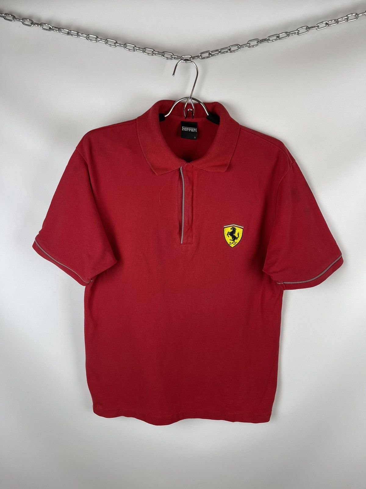 Ferrari Ferrari vintage 2000 red logo polo tee shirt Size US M / EU 48-50 / 2 - 1 Thumbnail