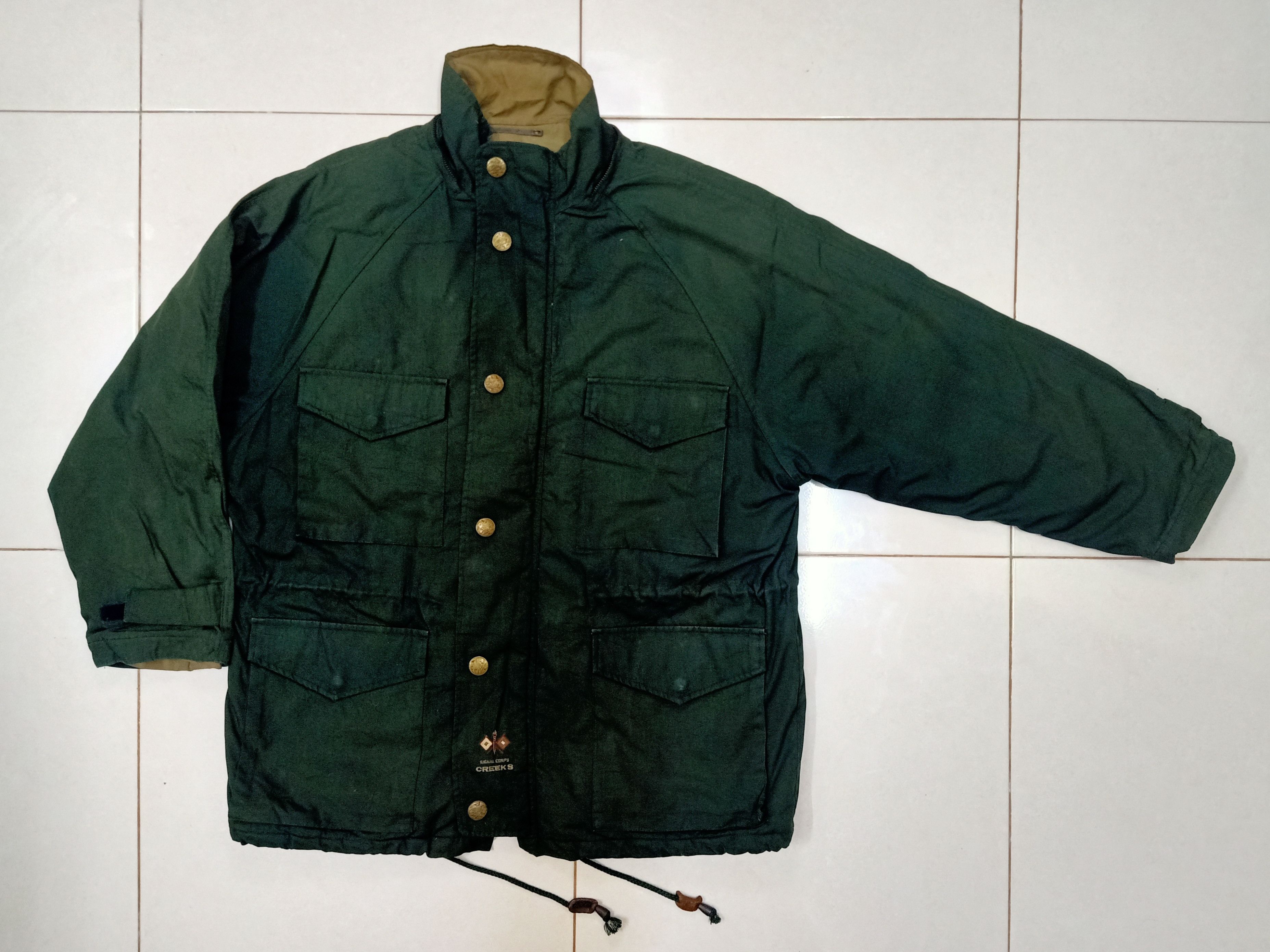 Vintage 1940's CREEKS JACKET WW2 US Army Reproduction M-65 Field Size US L / EU 52-54 / 3 - 3 Thumbnail