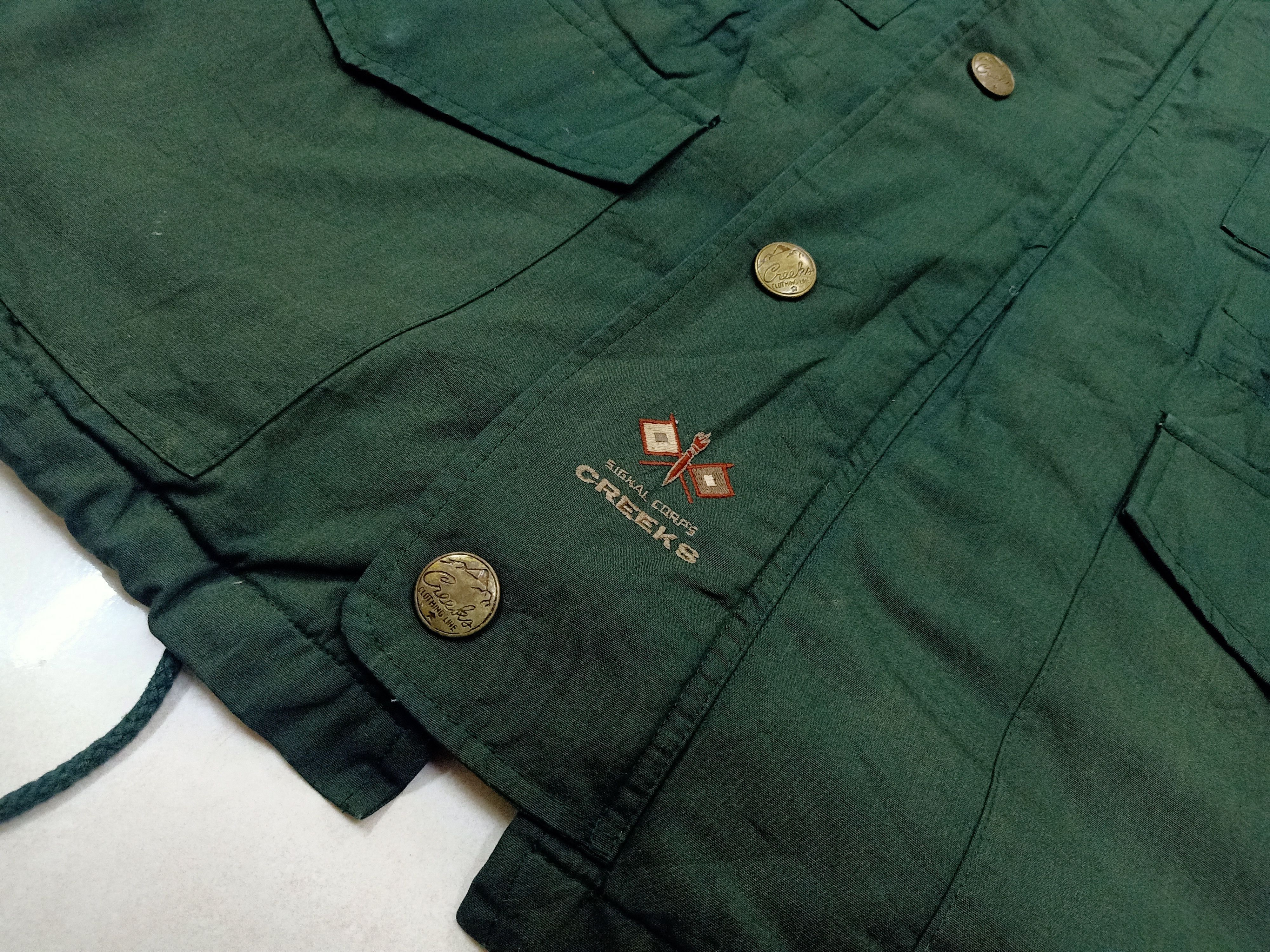 Vintage 1940's CREEKS JACKET WW2 US Army Reproduction M-65 Field Size US L / EU 52-54 / 3 - 6 Thumbnail