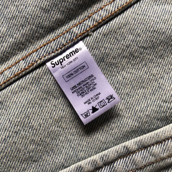 Supreme SS17 Supreme Studded Denim Trucker Jacket Blue Size Medium