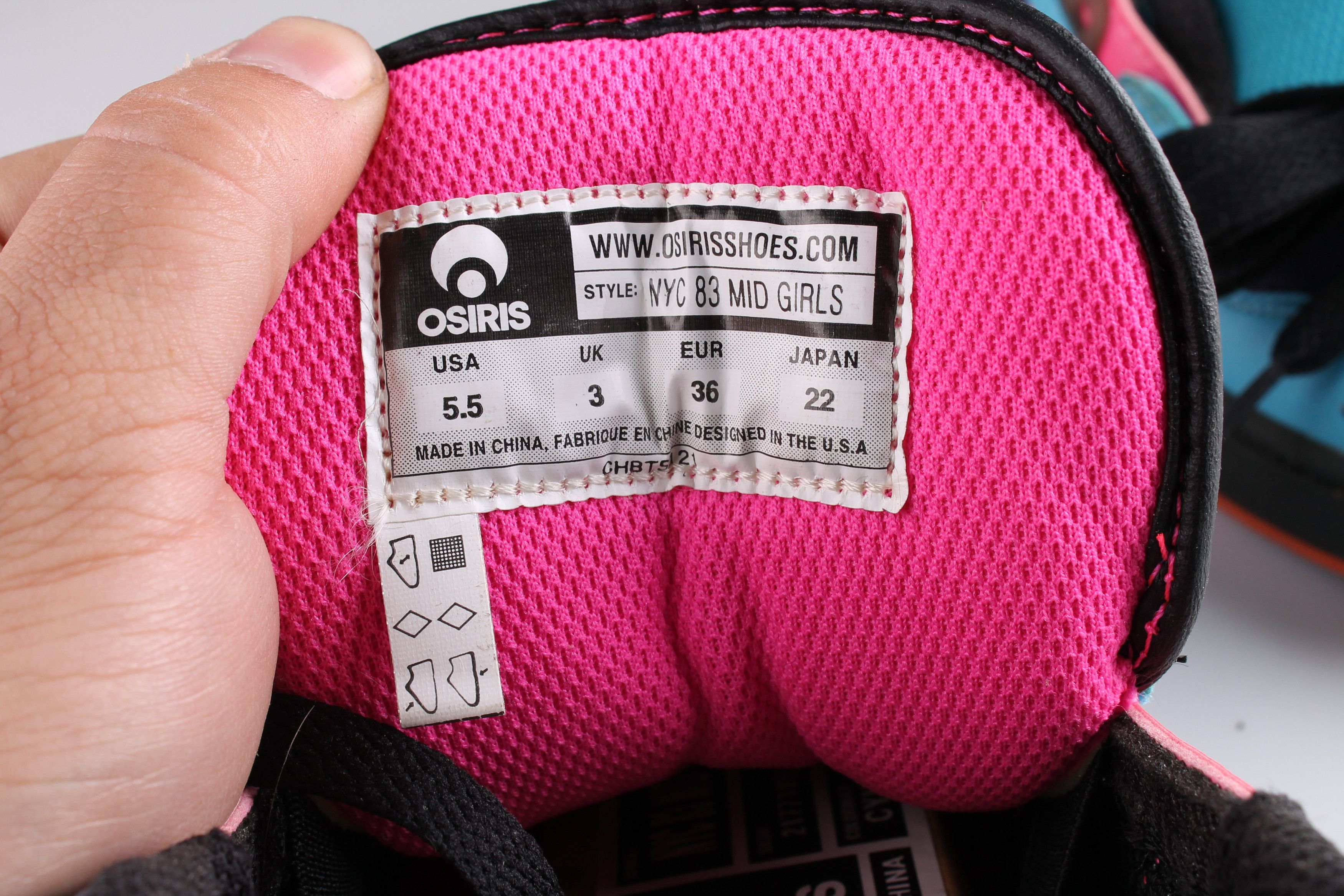 Osiris Blue And Pink NYC 83 Kids Shoe