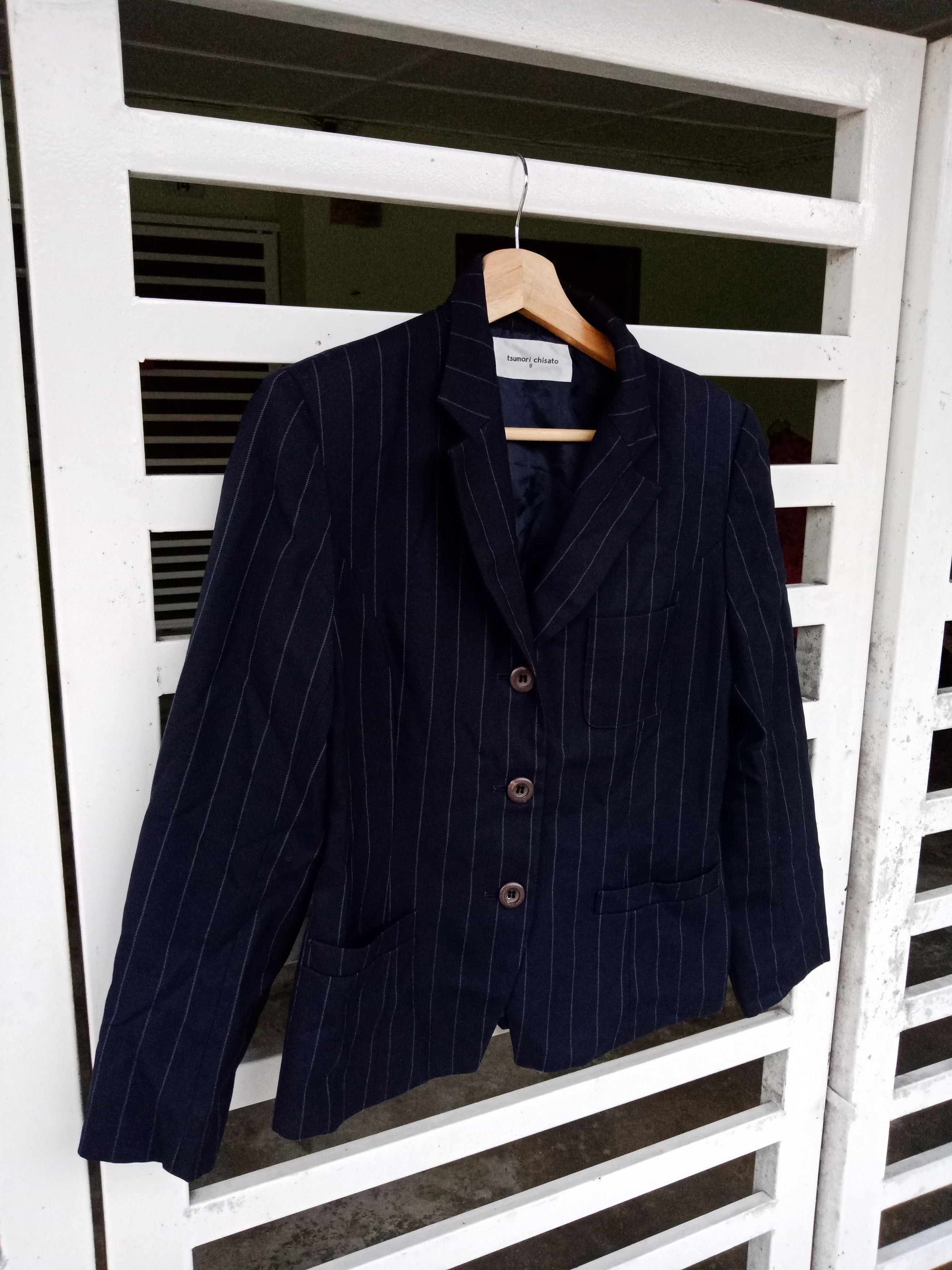 Issey Miyake × Japanese Brand Issey Miyake Tsumori Chisato Wool Stripes Coat Jacket Size US S / EU 44-46 / 1 - 5 Thumbnail