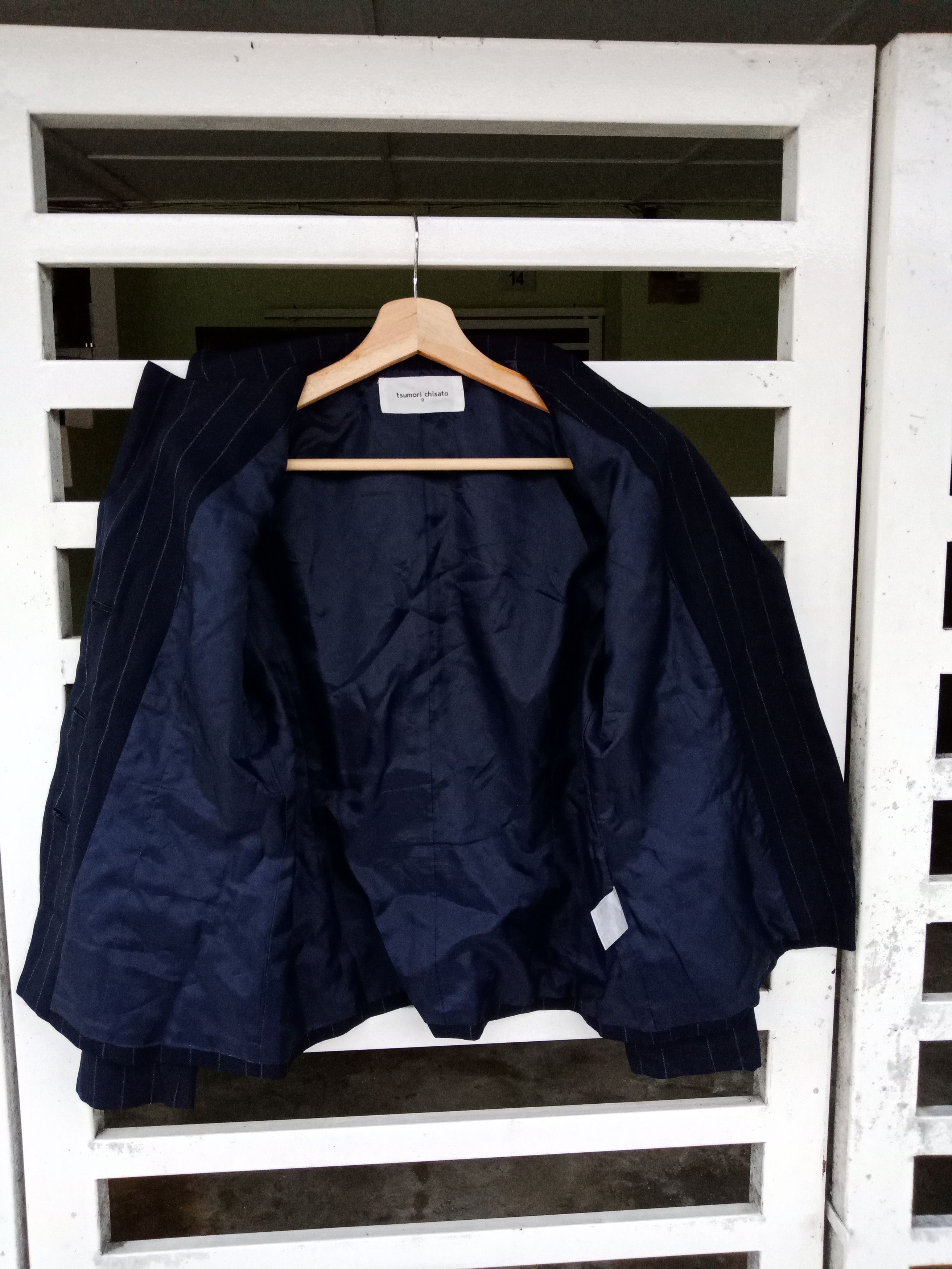 Issey Miyake × Japanese Brand Issey Miyake Tsumori Chisato Wool Stripes Coat Jacket Size US S / EU 44-46 / 1 - 2 Thumbnail