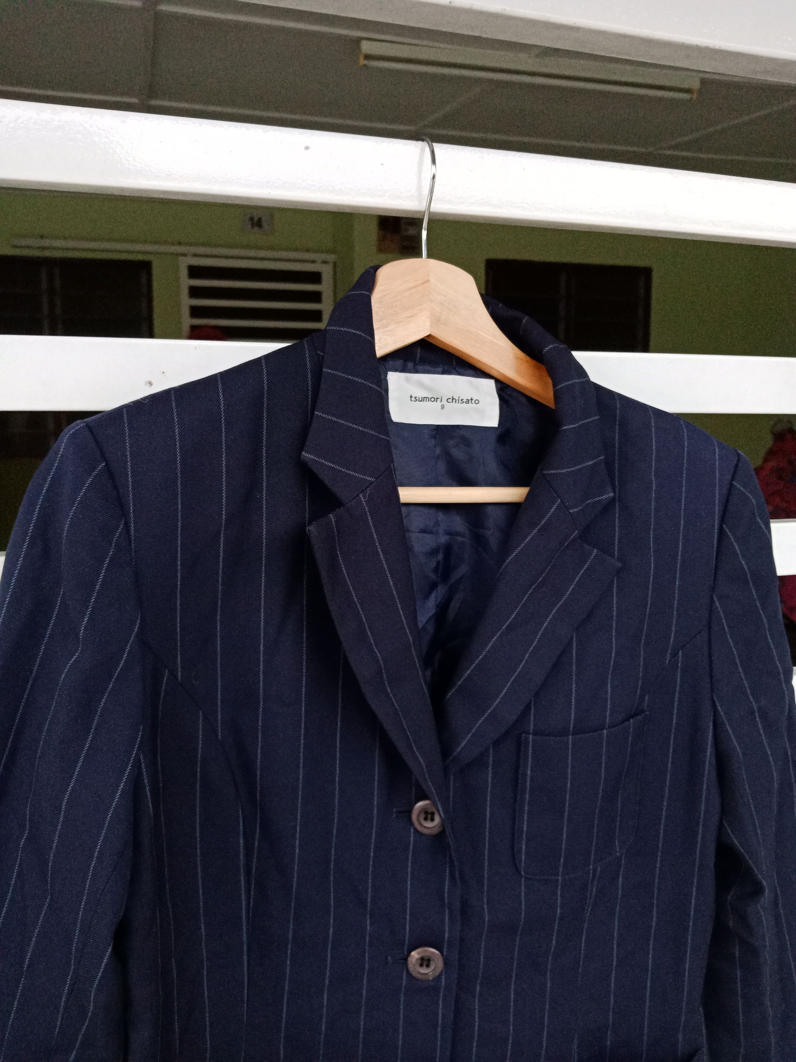 Issey Miyake × Japanese Brand Issey Miyake Tsumori Chisato Wool Stripes Coat Jacket Size US S / EU 44-46 / 1 - 6 Thumbnail