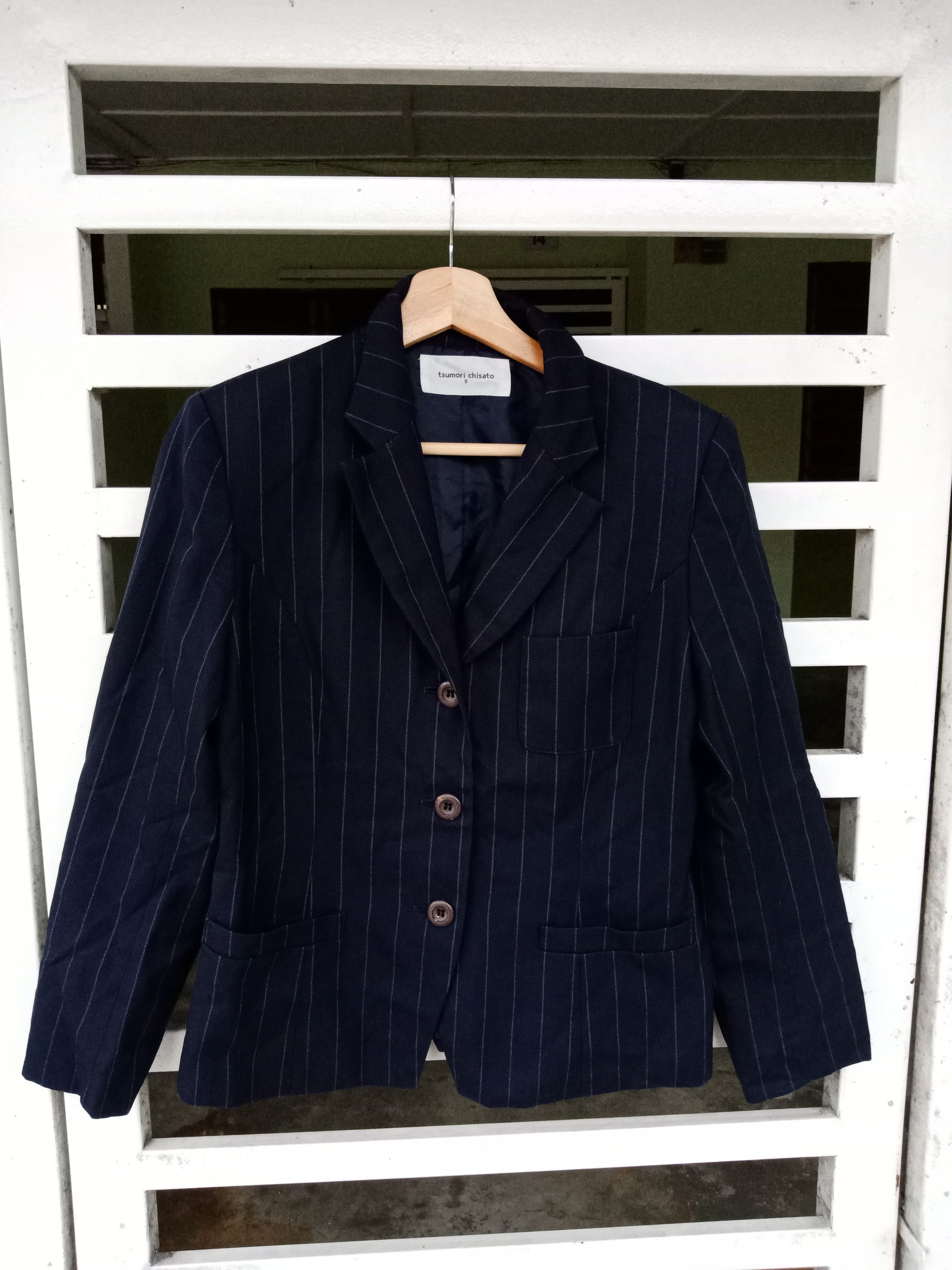 Issey Miyake Tsumori Chisato Wool Stripes Coat Jacket