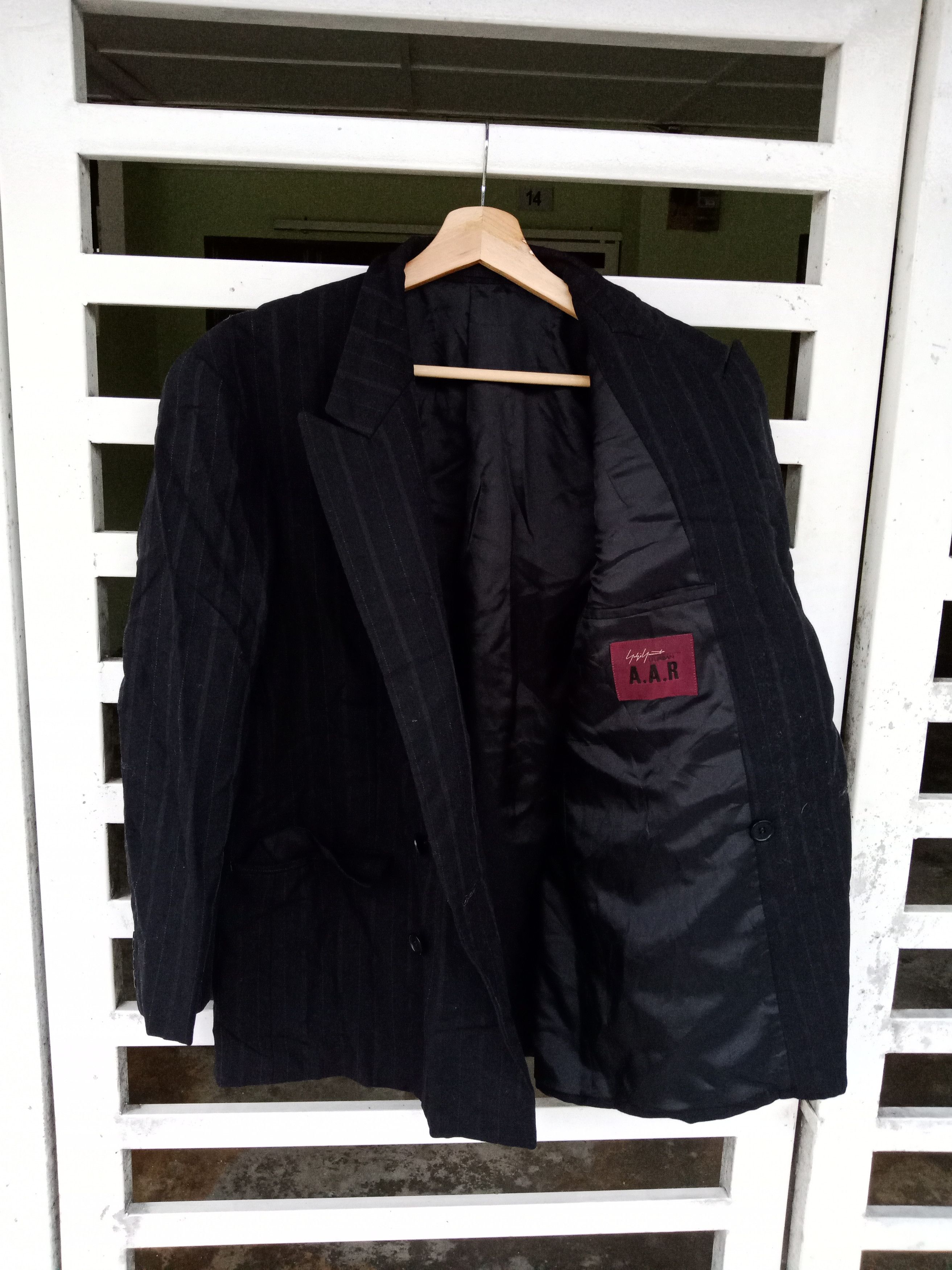 Yohji Yamamoto AAR Durban Stripes Wool Coat Jacket