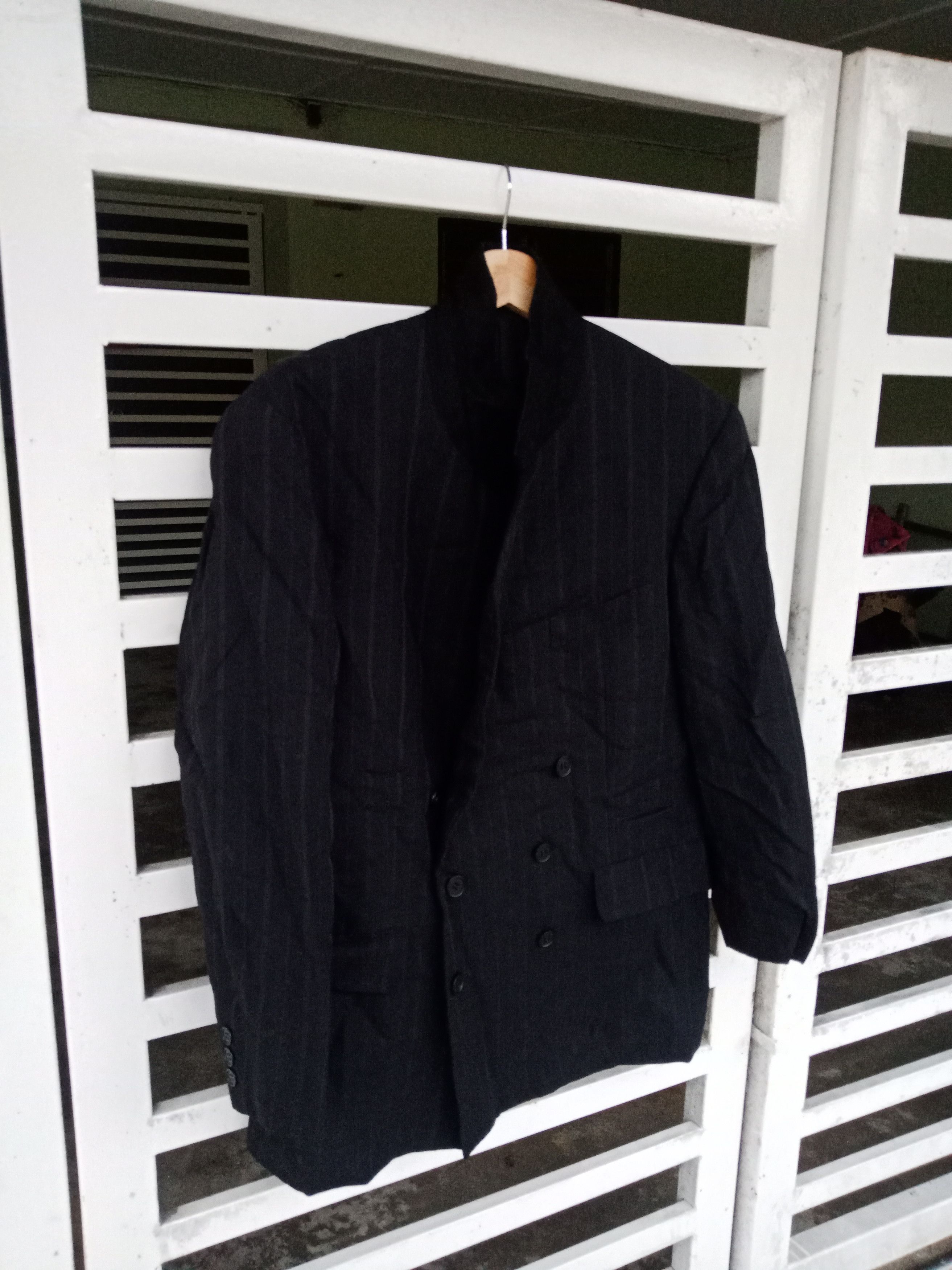 Yohji Yamamoto AAR Durban Stripes Wool Coat Jacket