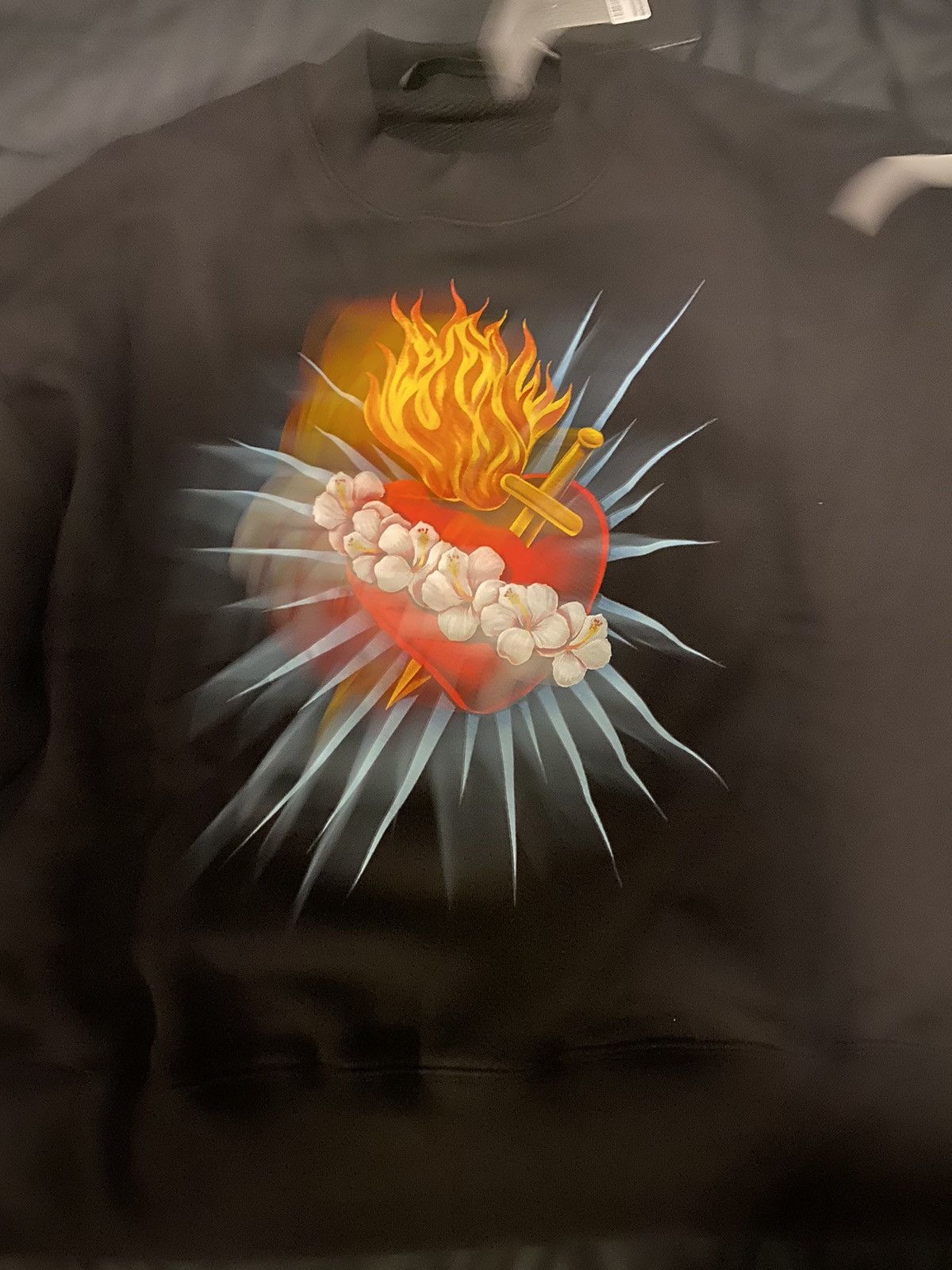 Palm Angels Scared heart crewneck Black multicolor palm angels Size US L / EU 52-54 / 3 - 1 Thumbnail