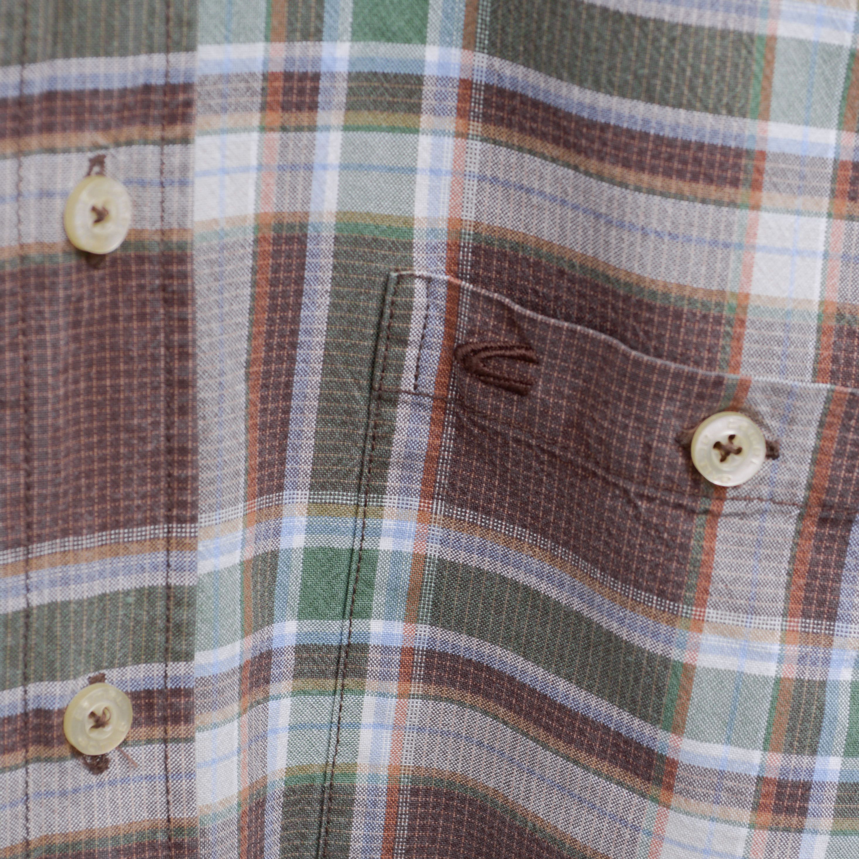 camel active CAMEL ACTIVE Shirt Long Sleeve Plaid Check Tartan Cotton Size US L / EU 52-54 / 3 - 3 Thumbnail