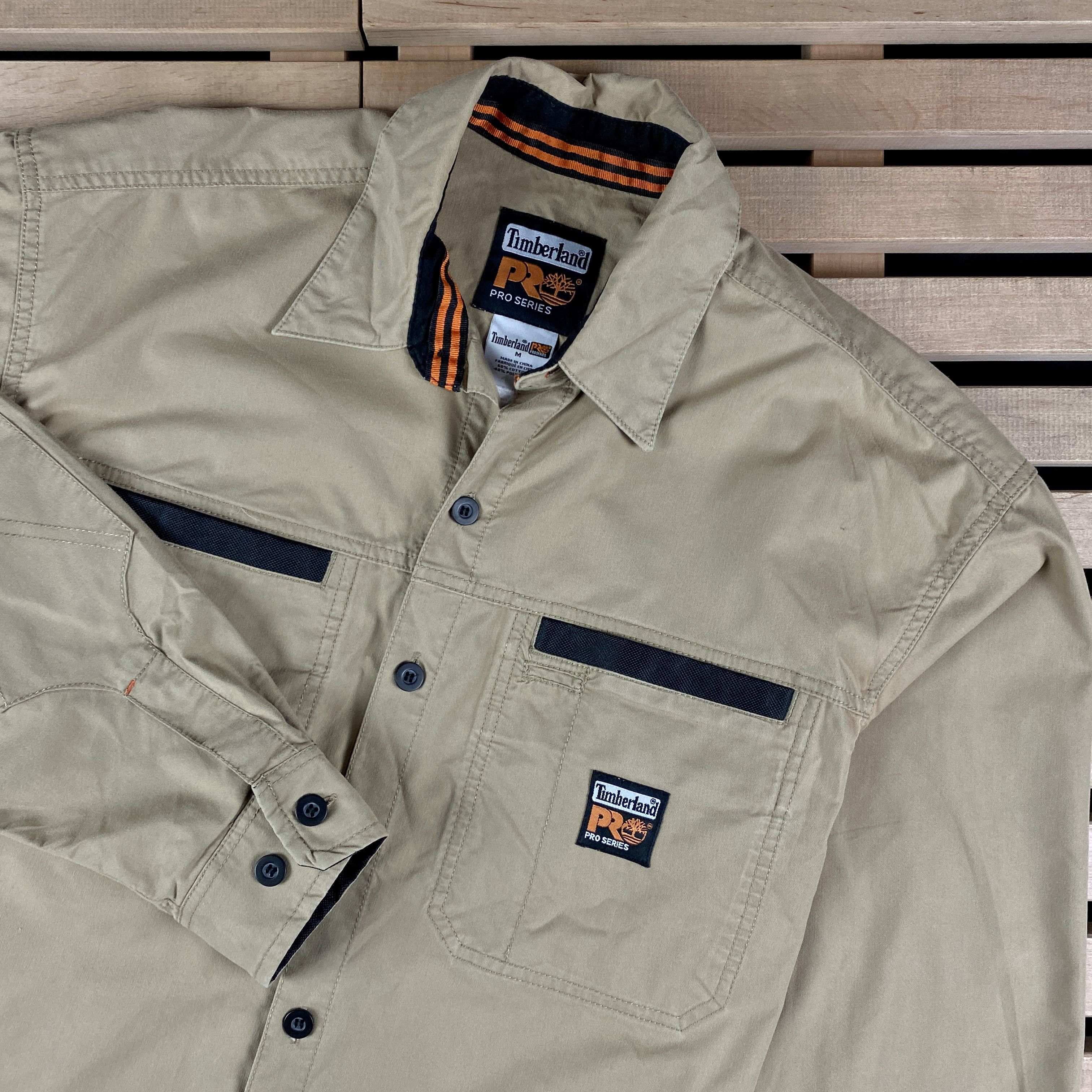 Timberland × Vintage Mens Shirt Long Sleeve Vintage Timberland Pro Series Size M Size US M / EU 48-50 / 2 - 2 Thumbnail