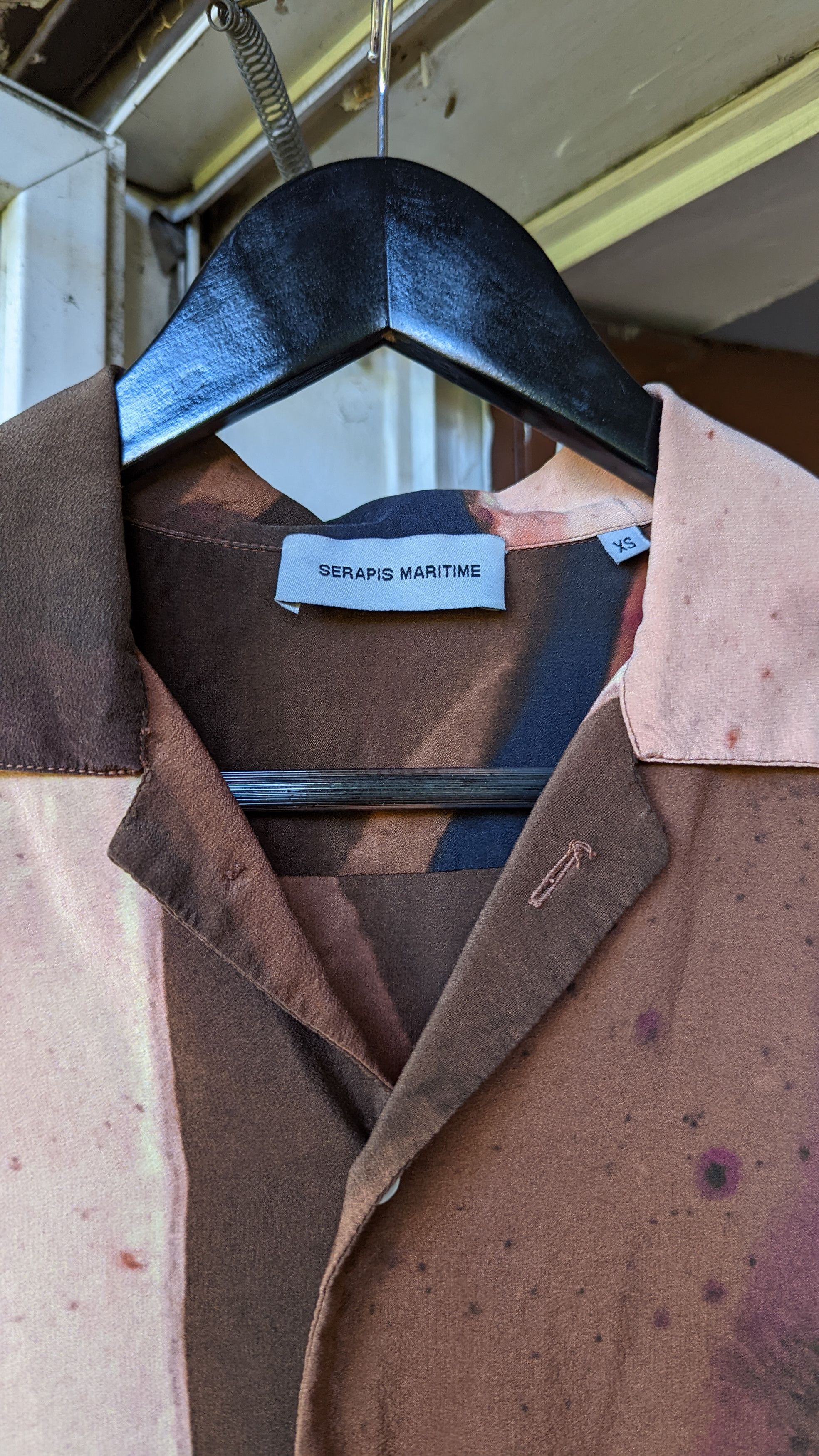 Serapis Silk Camp Collar Shirt Size US XS / EU 42 / 0 - 3 Thumbnail