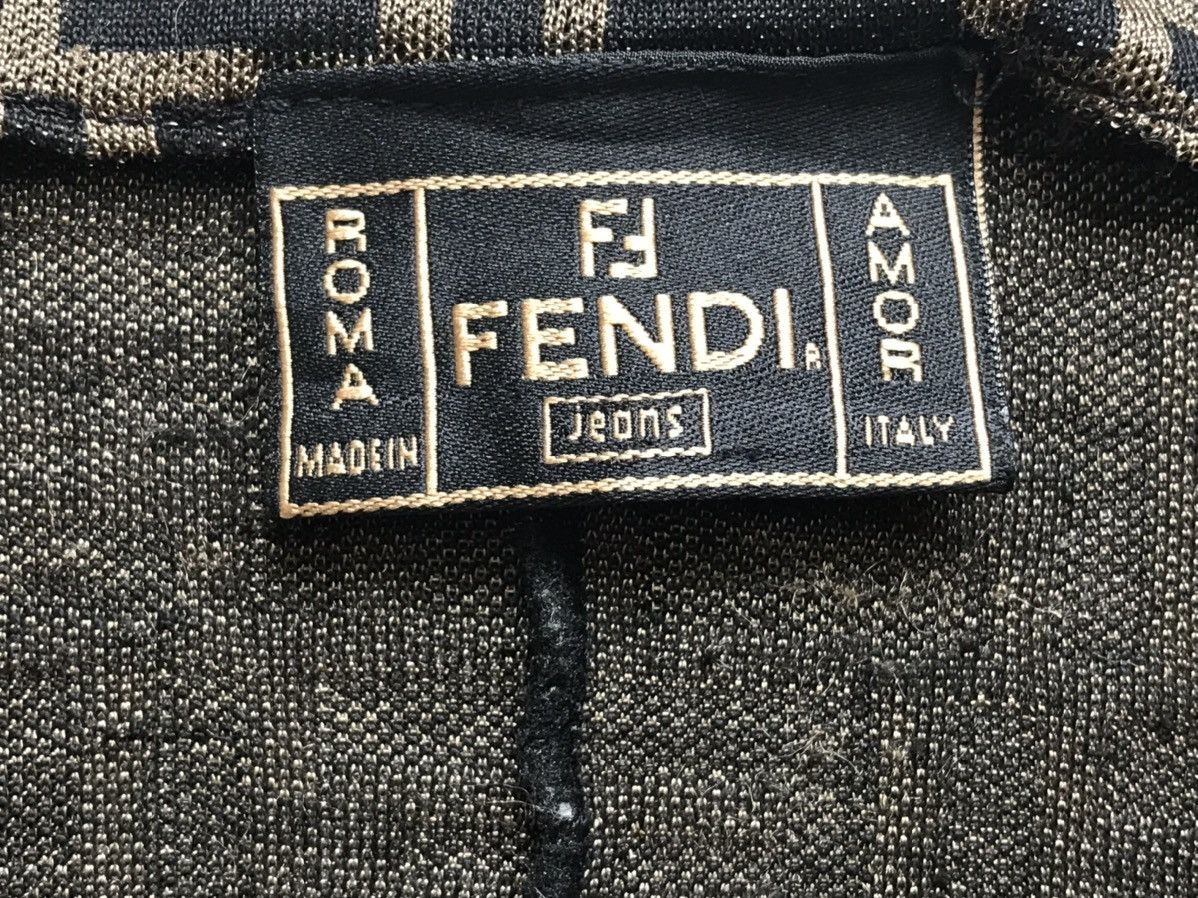 Fendi × Vintage Vintage 90s Fendi Zucca Monogram Shirt Size S / US 4 / IT 40 - 4 Thumbnail