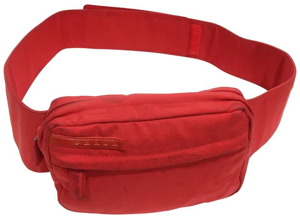 Prada ARCHIVE🔥OG Prada Sport Tactical Bum Bag Red Nylon Baguette Size ONE SIZE - 4 Thumbnail