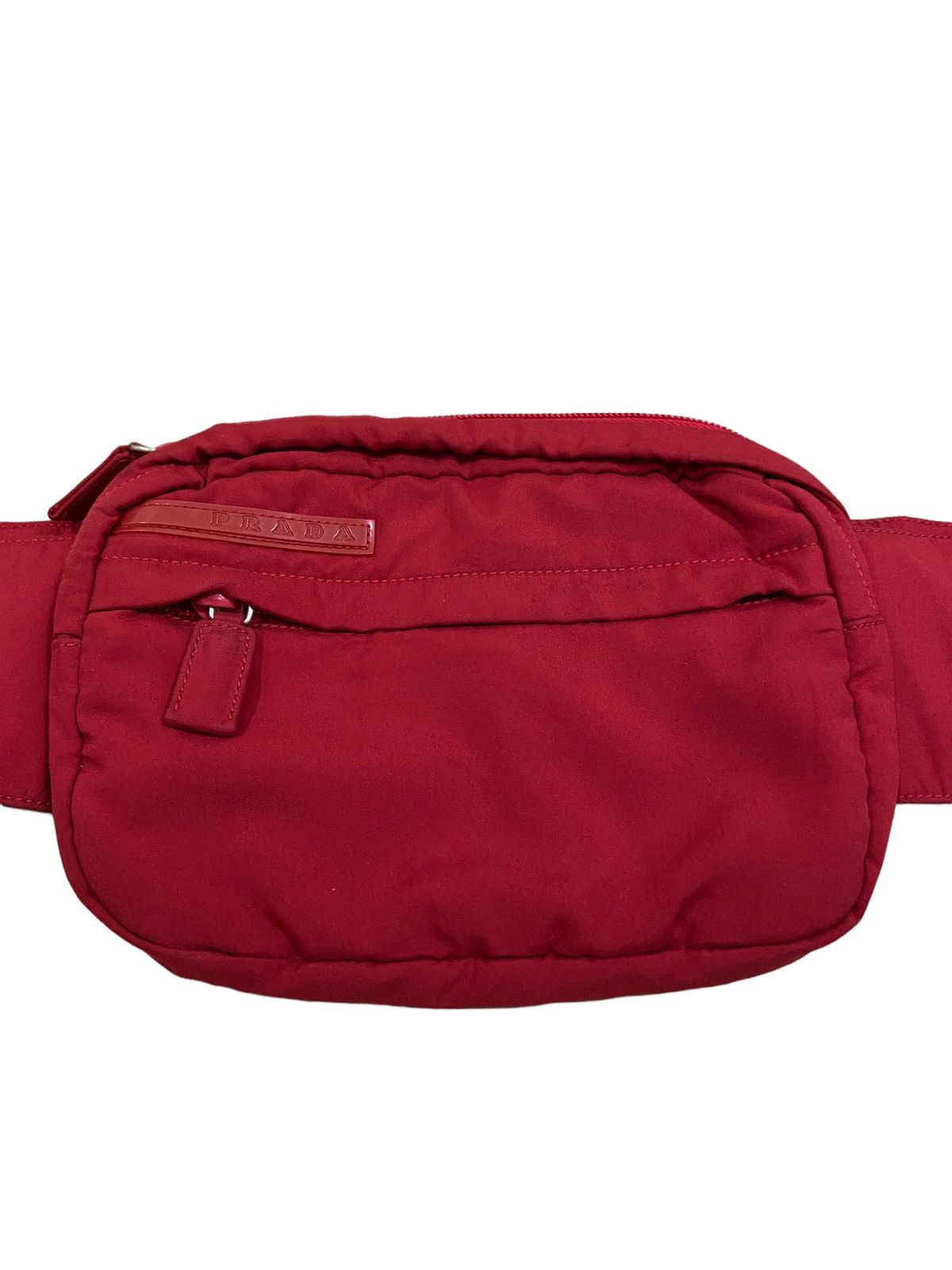 Prada ARCHIVE🔥OG Prada Sport Tactical Bum Bag Red Nylon Baguette Size ONE SIZE - 3 Thumbnail