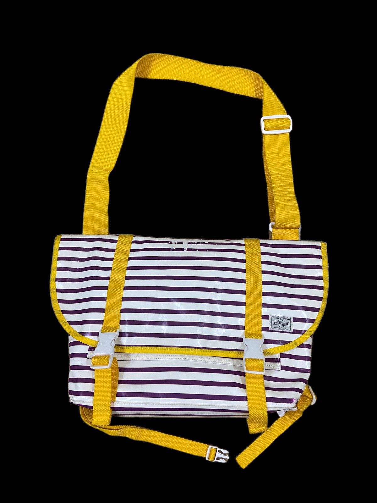 Kingsman × Porter × Porter Classic OG Porter Marine Tarpaulin Big Messenger Bag Stripe Colorful Size ONE SIZE - 1 Thumbnail
