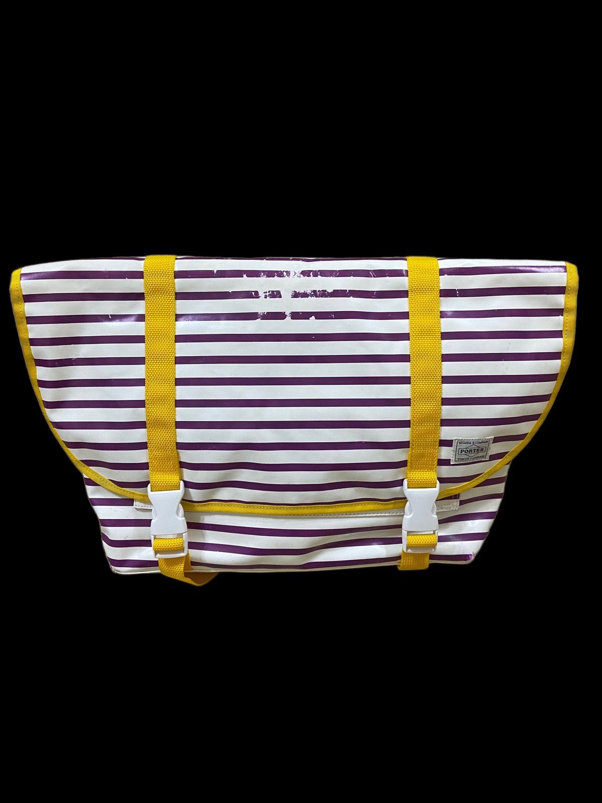 Kingsman × Porter × Porter Classic OG Porter Marine Tarpaulin Big Messenger Bag Stripe Colorful Size ONE SIZE - 4 Thumbnail