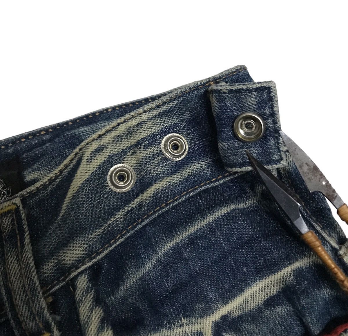 If Six Was Nine × Japanese Brand Thunder Jeans Denim Red Peppers Project by LBD Size 29" - 17 Thumbnail
