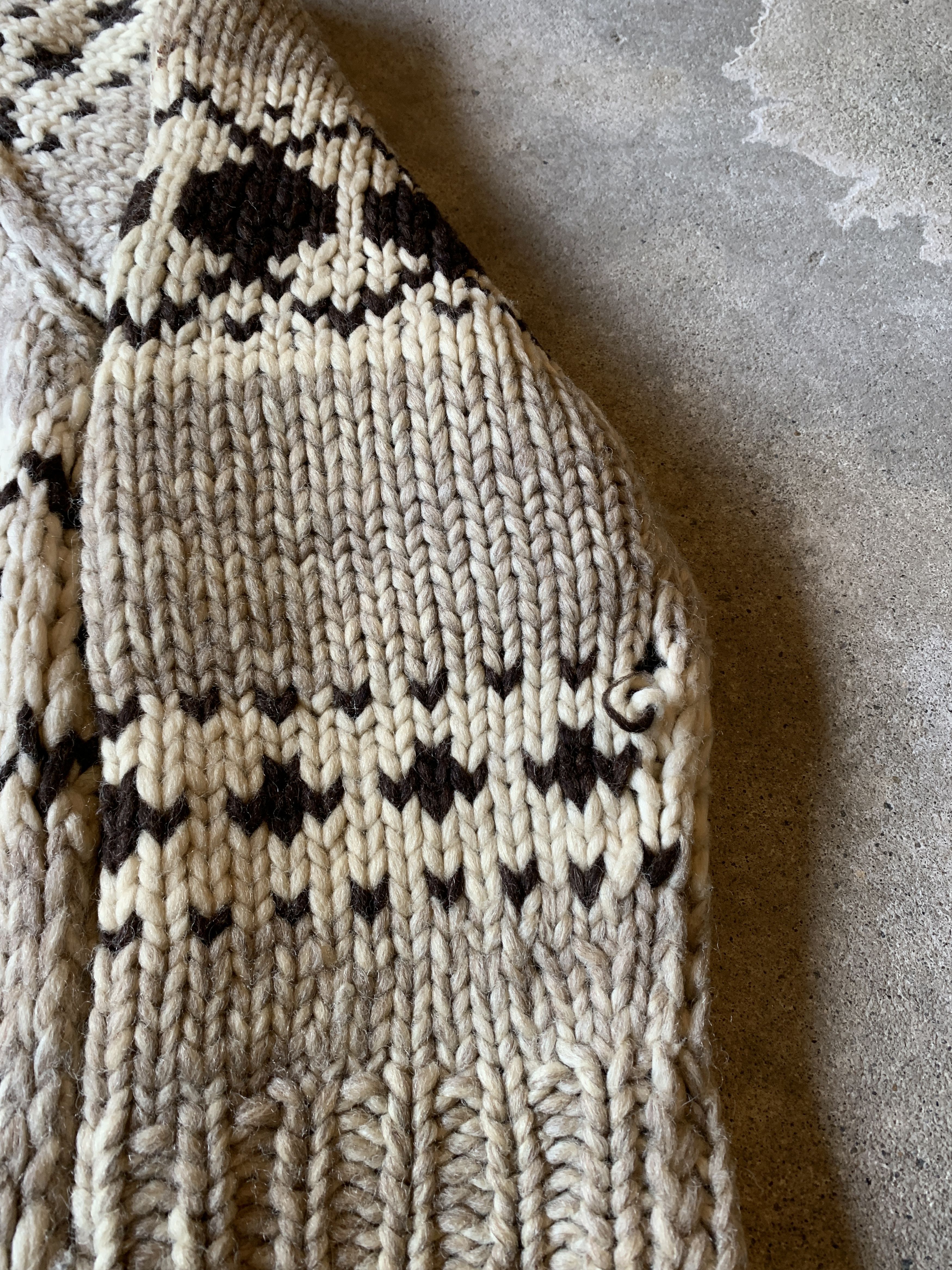 Japanese Brand × Vintage Vintage 80s Longhouse Wool Cowichan Knit Sweater Size US M / EU 48-50 / 2 - 6 Thumbnail