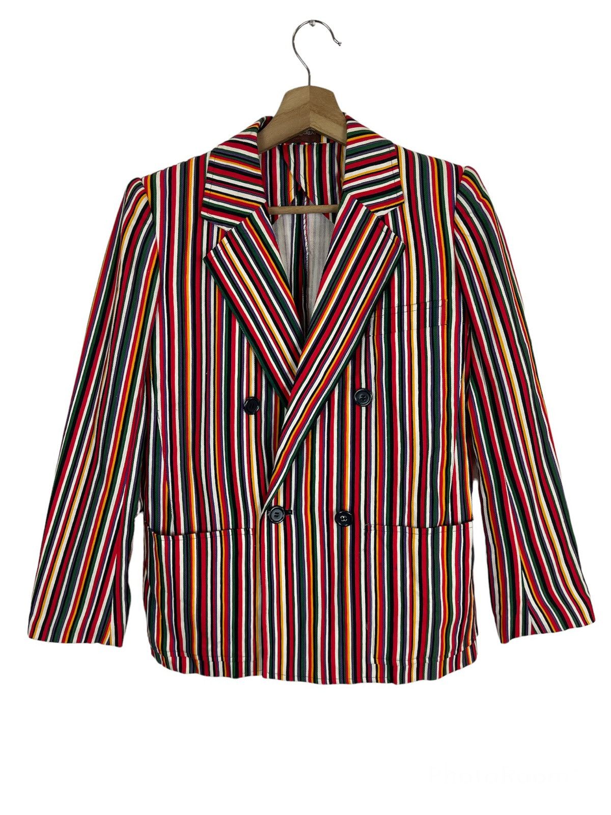 Yves Saint Laurent Rainbow Colour YVES SAINT LAURENT STRIPES COATS Size M / US 6-8 / IT 42-44 - 1 Thumbnail