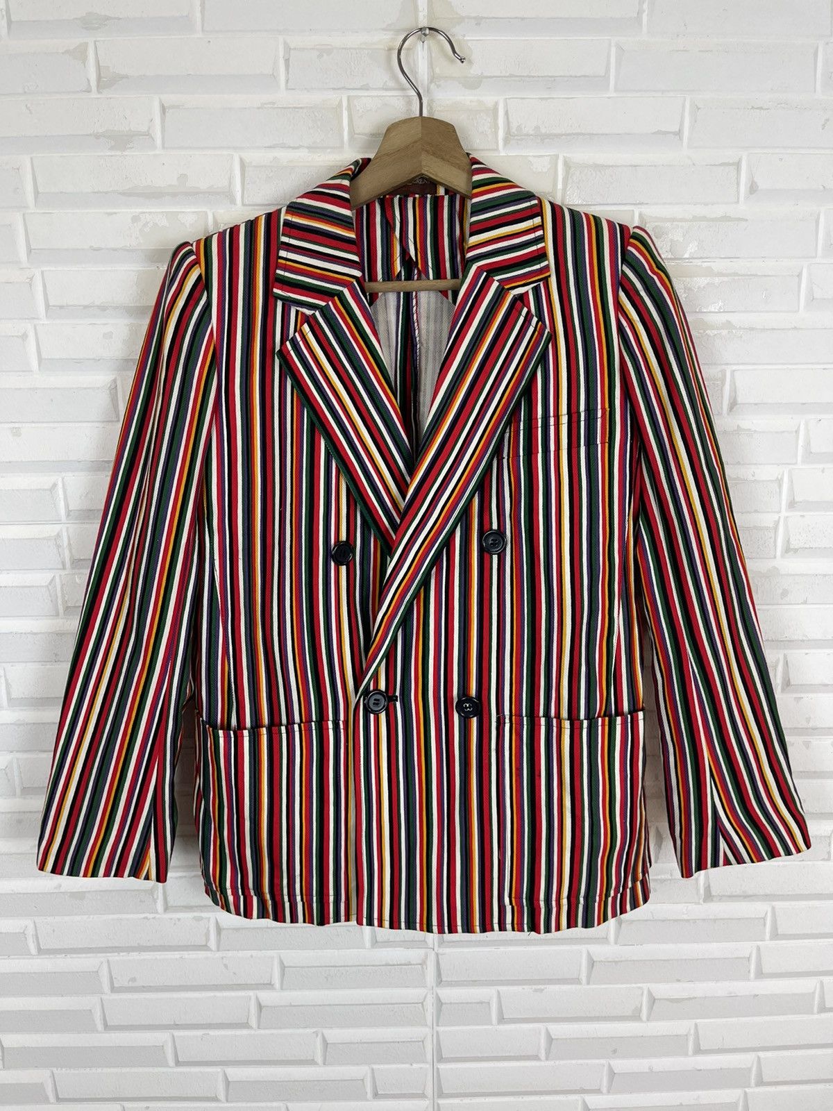 Yves Saint Laurent Rainbow Colour YVES SAINT LAURENT STRIPES COATS Size M / US 6-8 / IT 42-44 - 2 Thumbnail