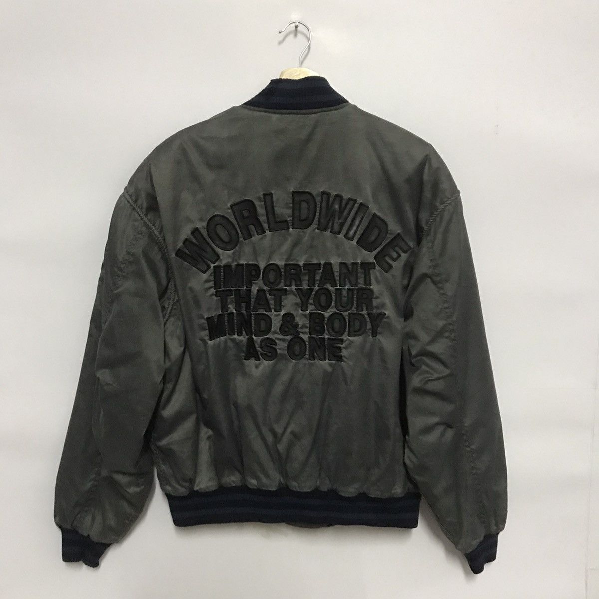 Japanese Brand × Worldwide Youth Worldwide US special Present Bomber black faded Jacket Size US L / EU 52-54 / 3 - 7 Thumbnail