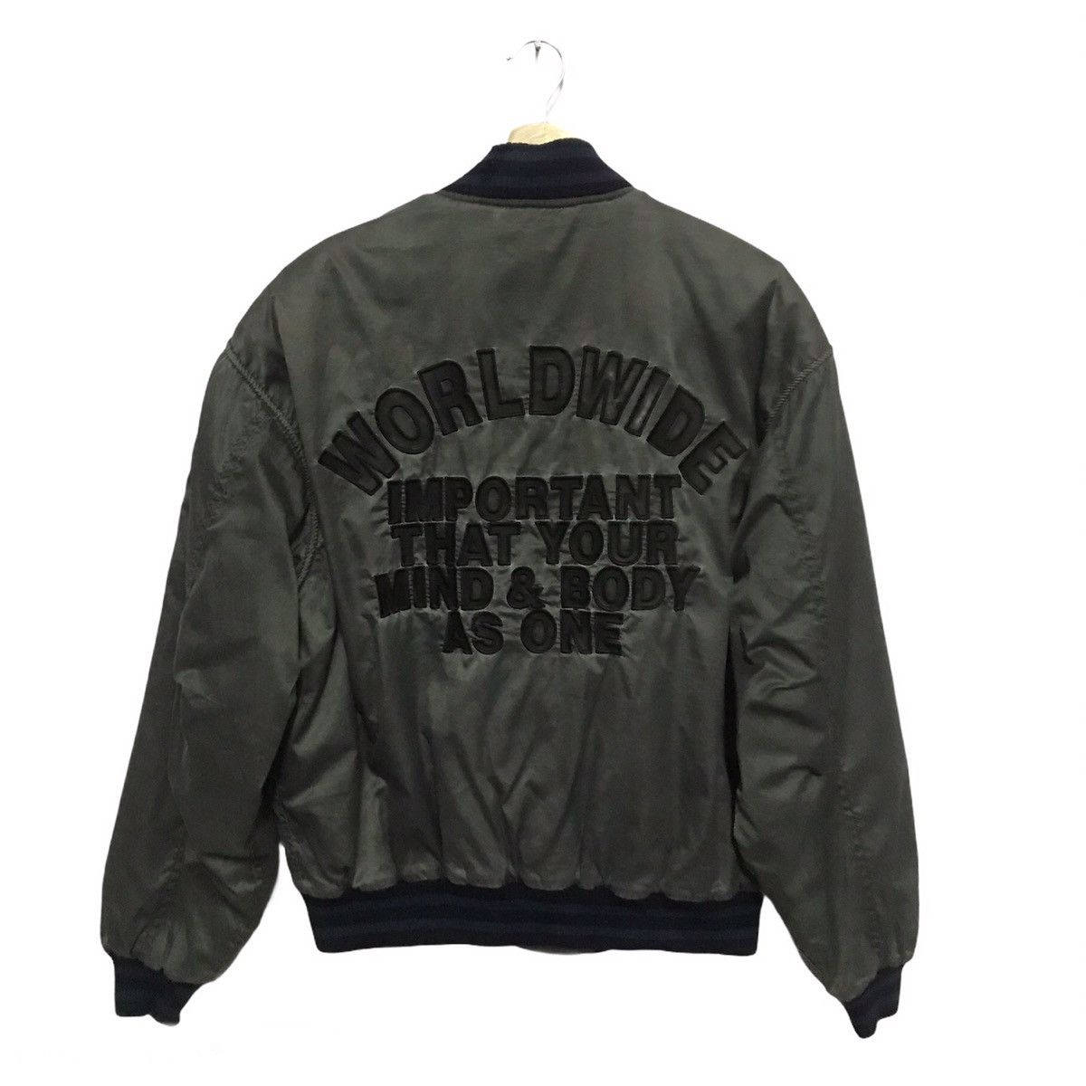 Japanese Brand × Worldwide Youth Worldwide US special Present Bomber black faded Jacket Size US L / EU 52-54 / 3 - 1 Thumbnail