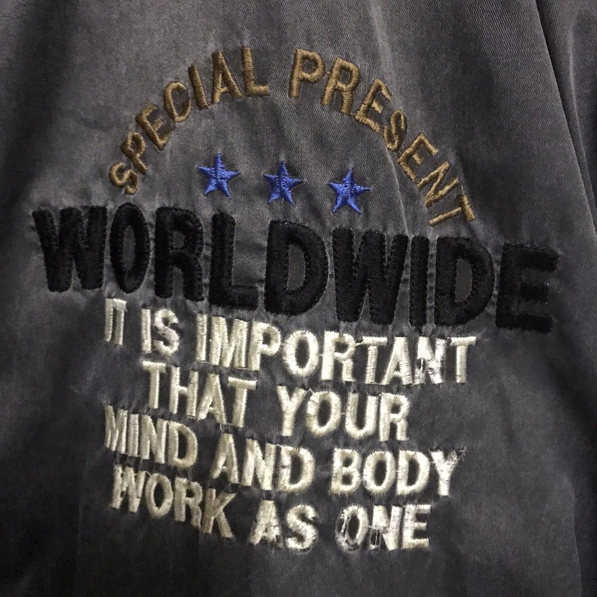 Japanese Brand × Worldwide Youth Worldwide US special Present Bomber black faded Jacket Size US L / EU 52-54 / 3 - 5 Thumbnail