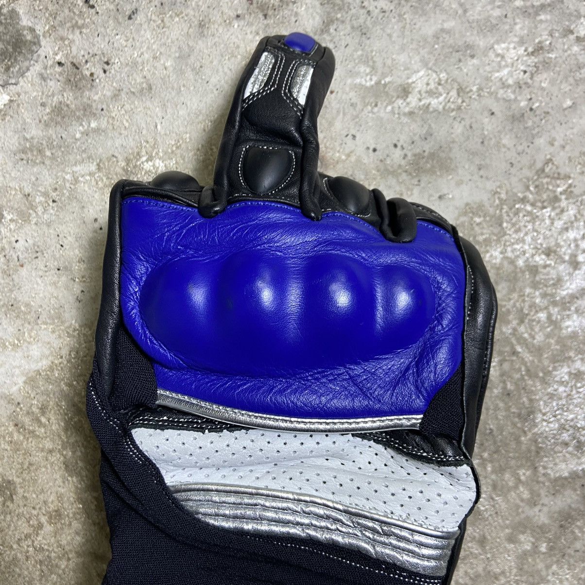 Vintage FRANK THOMAS VINTAGE RACING LEATHER GLOVES 1990s - № 4028 Size ONE SIZE - 4 Thumbnail