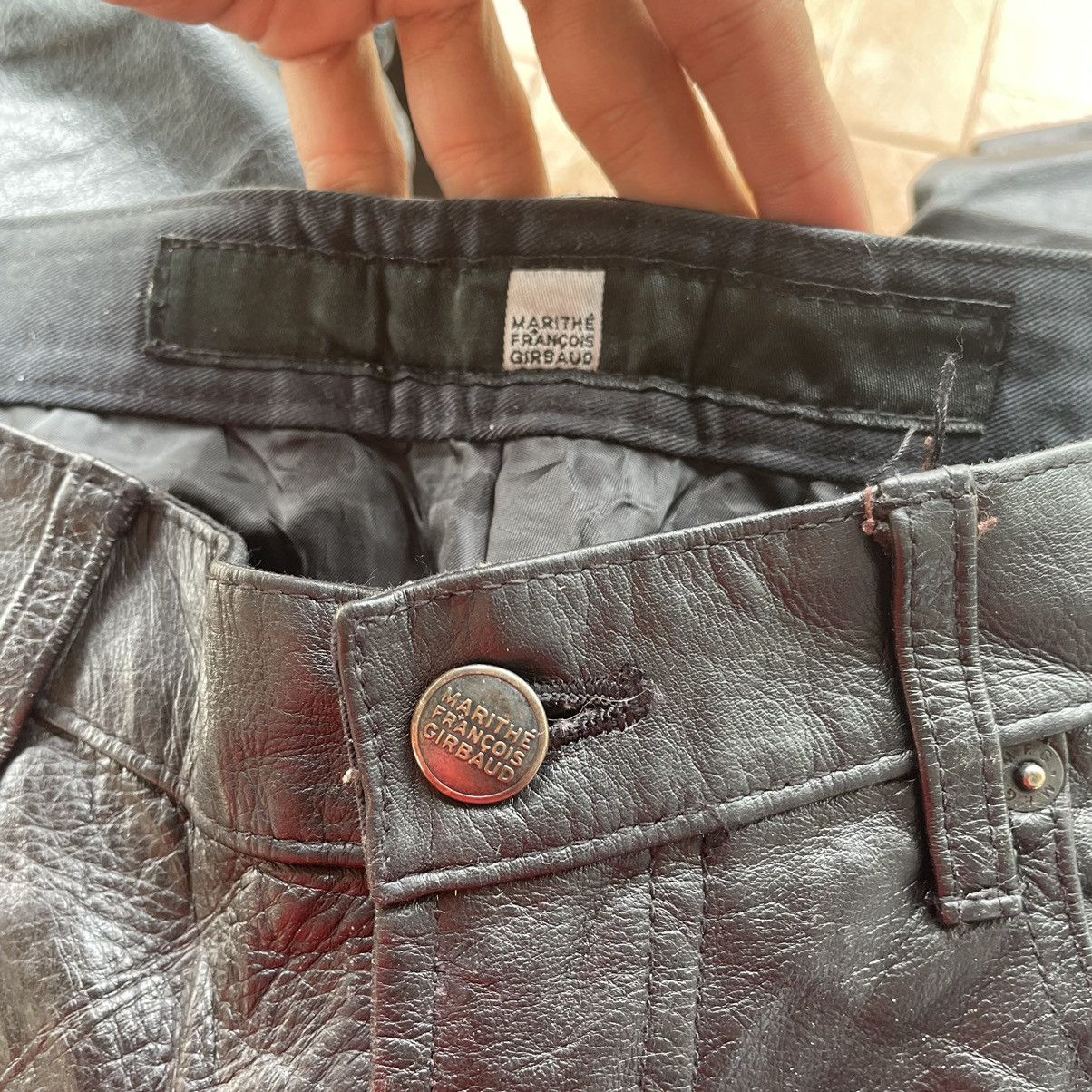 Leather × Marithe + Francois Girbaud 💥 MFG Men Leather Rocker Style Leather Pant Size US 32 / EU 48 - 7 Thumbnail