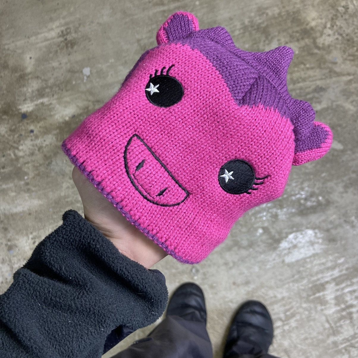 Vintage Y2K CUTE UNICORN BEANIE HAT - № 4058 Size ONE SIZE - 4 Thumbnail