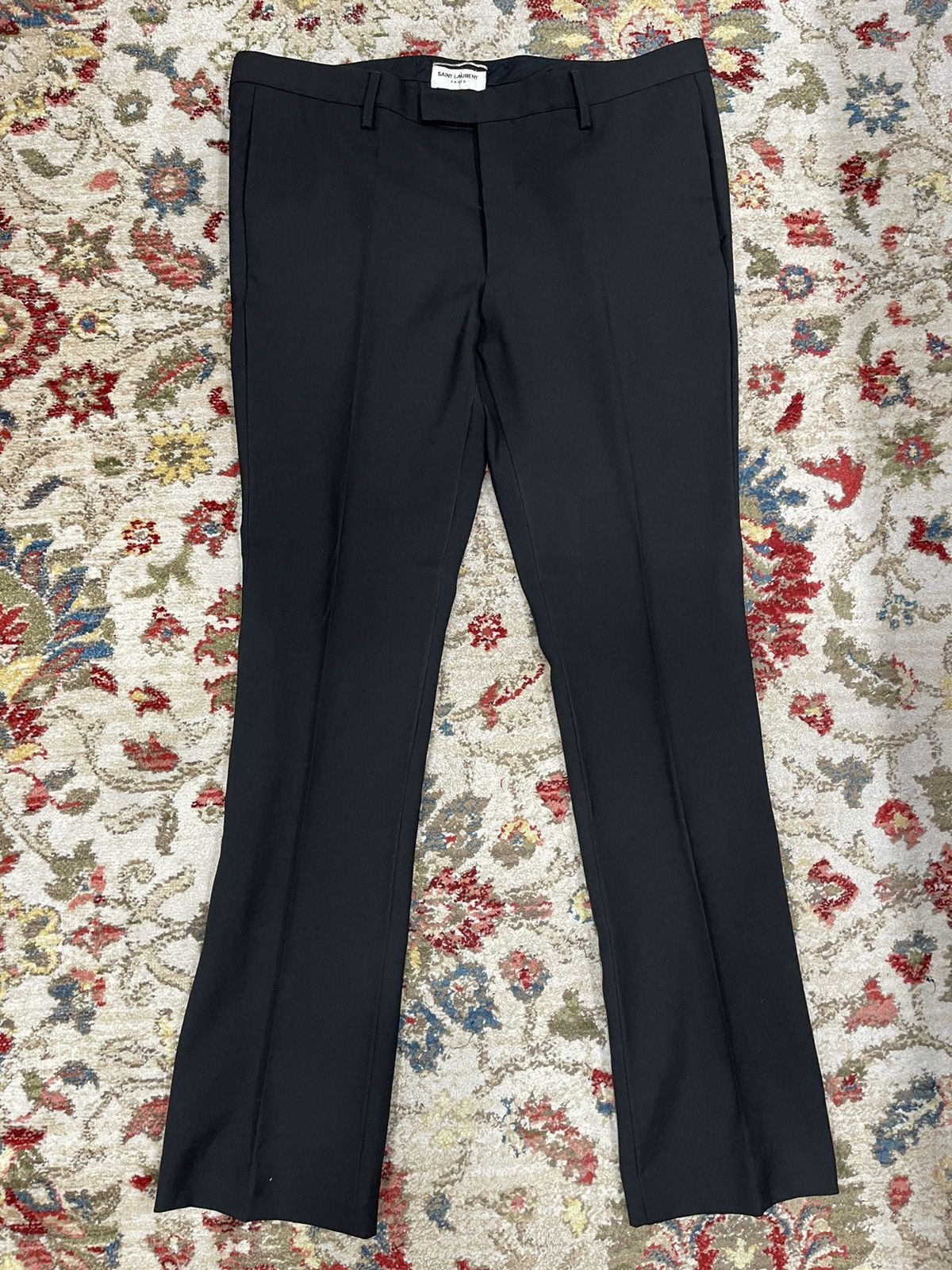 Saint Laurent Paris Straight fit black dress trousers | Grailed