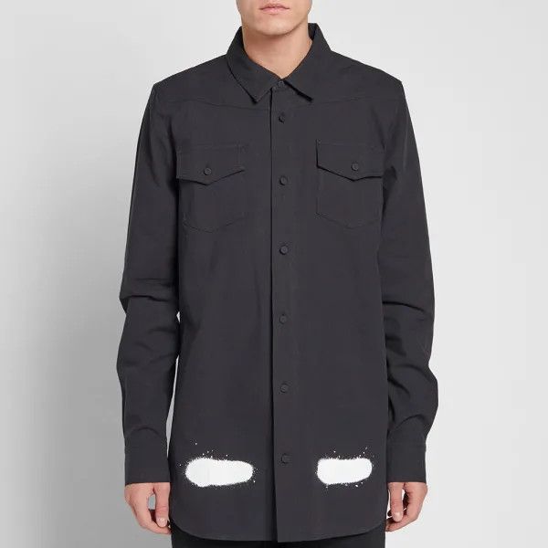 Off-White Off-White - SS17 Diagonals Spray Oversized Denim Shirt Size US XS / EU 42 / 0 - 8 Thumbnail