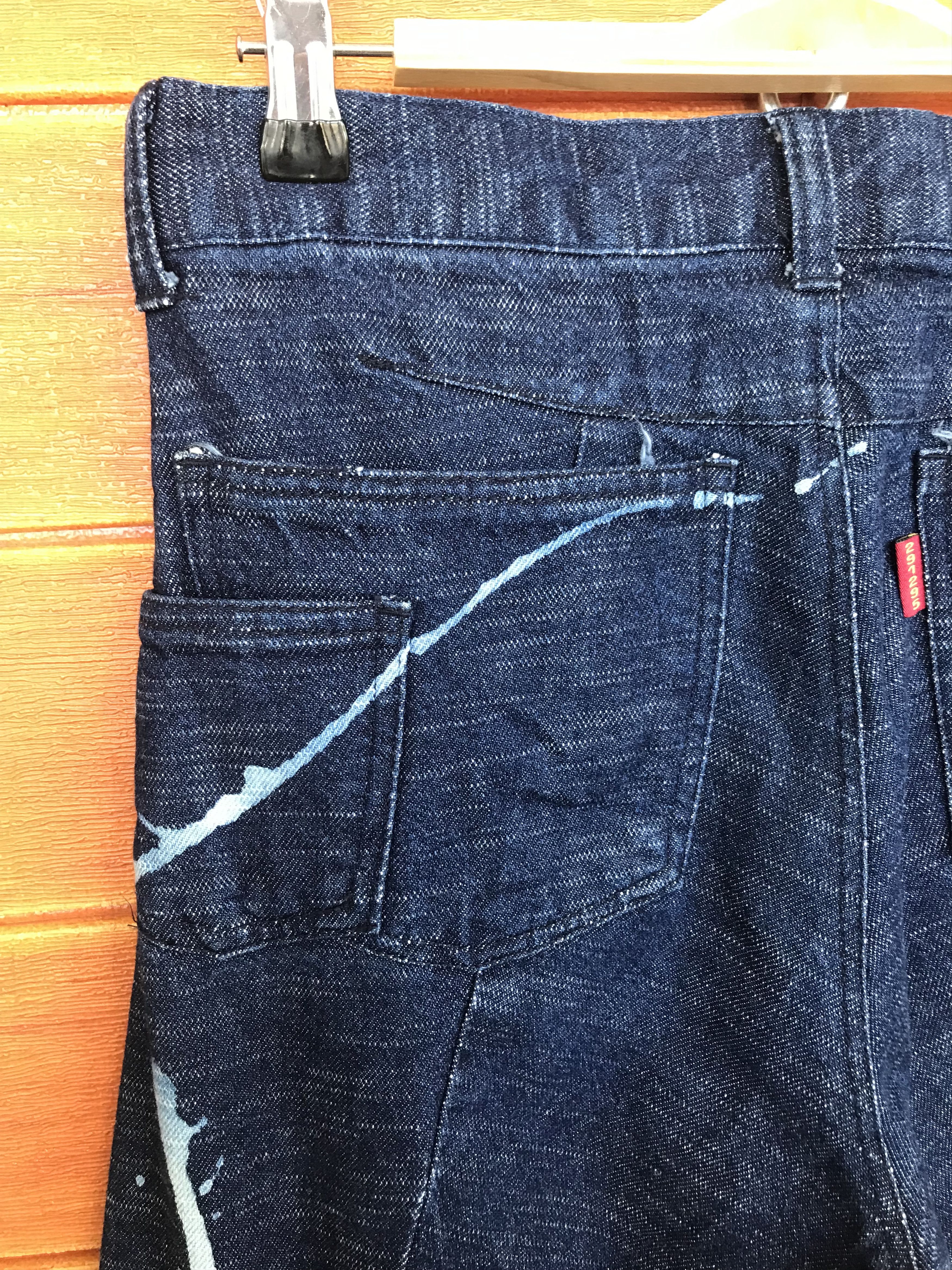 5351 POUR LES HOMMES 291295=HOMME Indigo Paint Denim Jeans Size US 30 / EU 46 - 14 Thumbnail