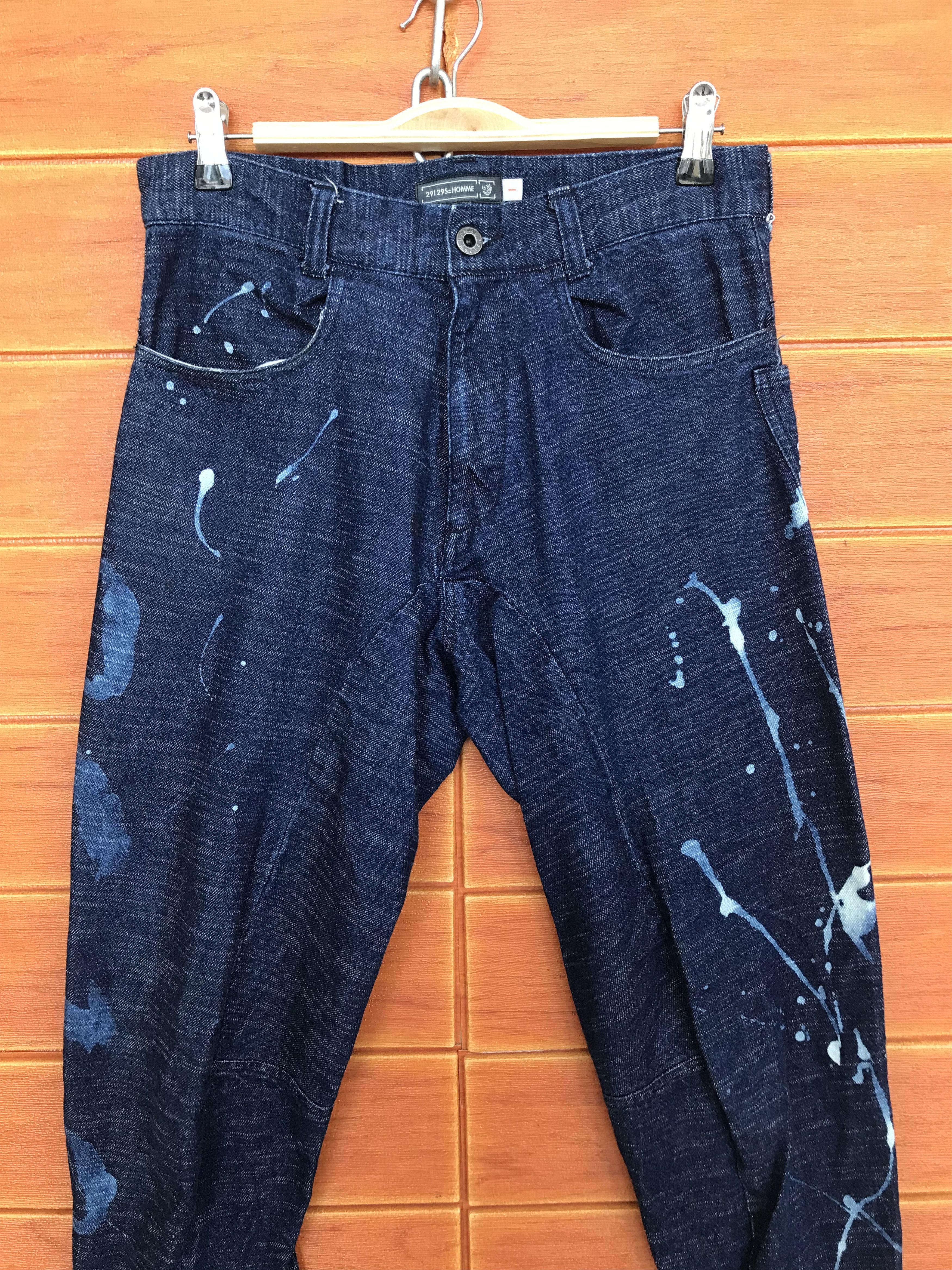 5351 POUR LES HOMMES 291295=HOMME Indigo Paint Denim Jeans Size US 30 / EU 46 - 3 Thumbnail