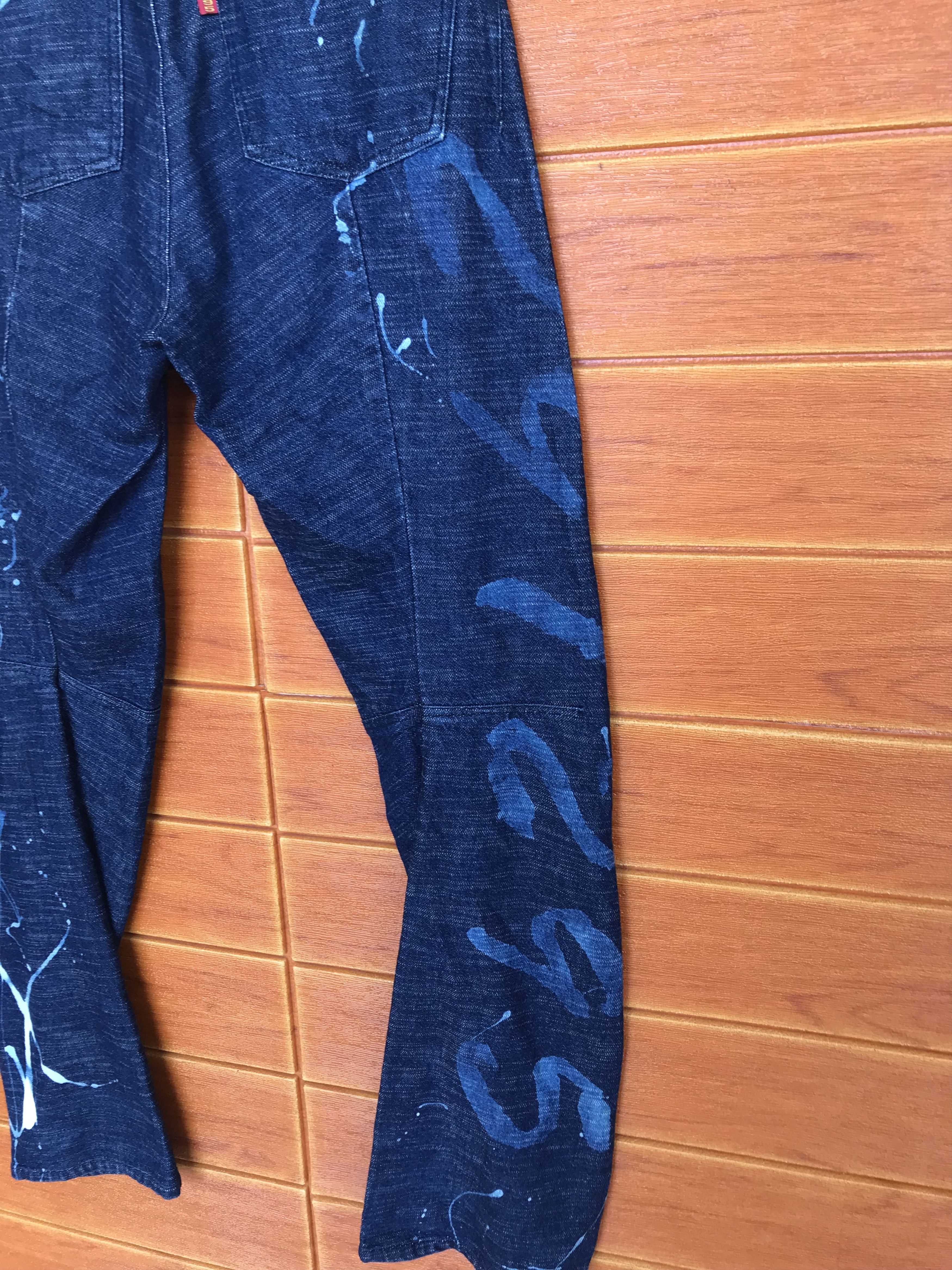 5351 POUR LES HOMMES 291295=HOMME Indigo Paint Denim Jeans Size US 30 / EU 46 - 12 Thumbnail