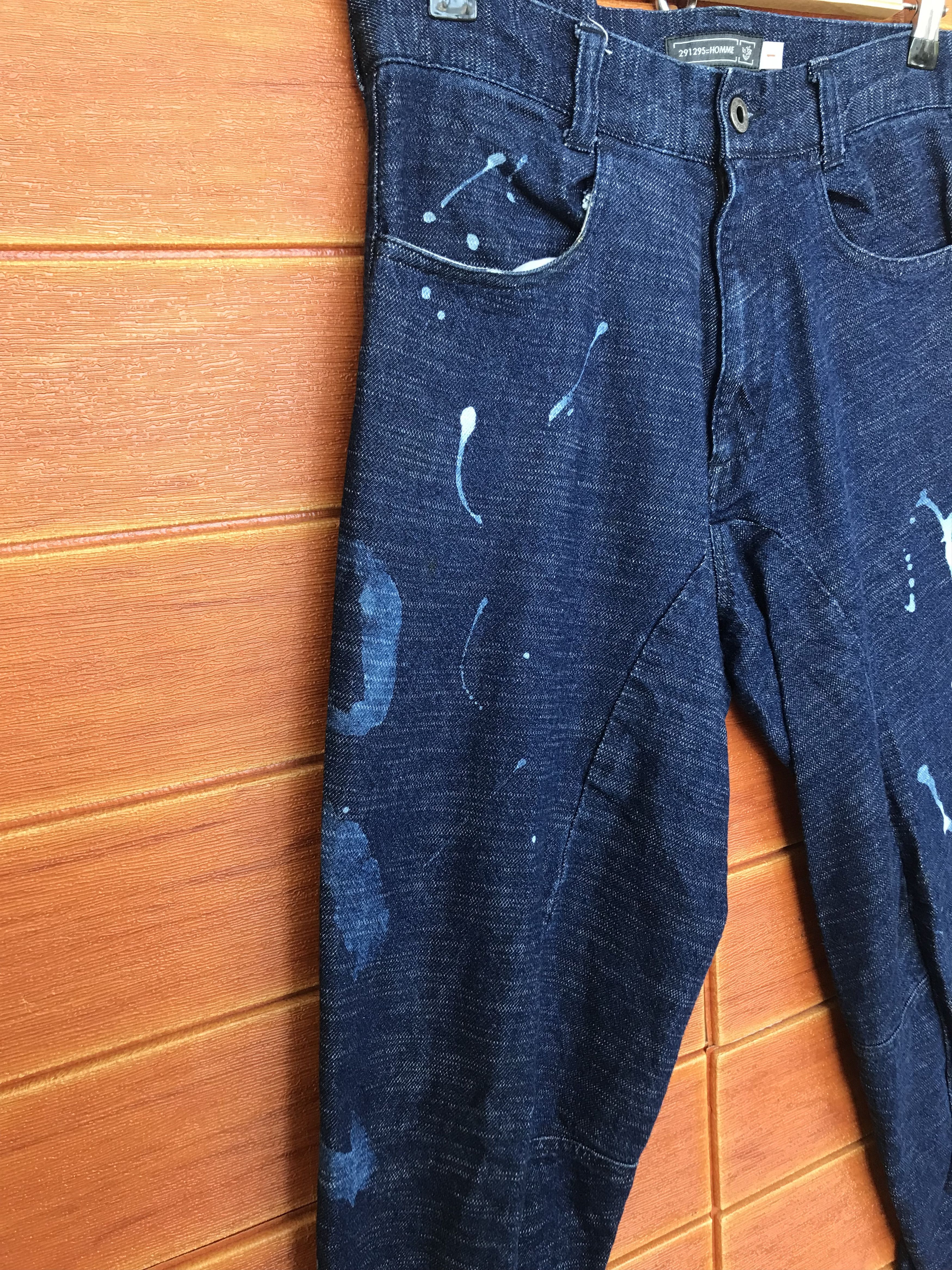 5351 POUR LES HOMMES 291295=HOMME Indigo Paint Denim Jeans Size US 30 / EU 46 - 6 Thumbnail
