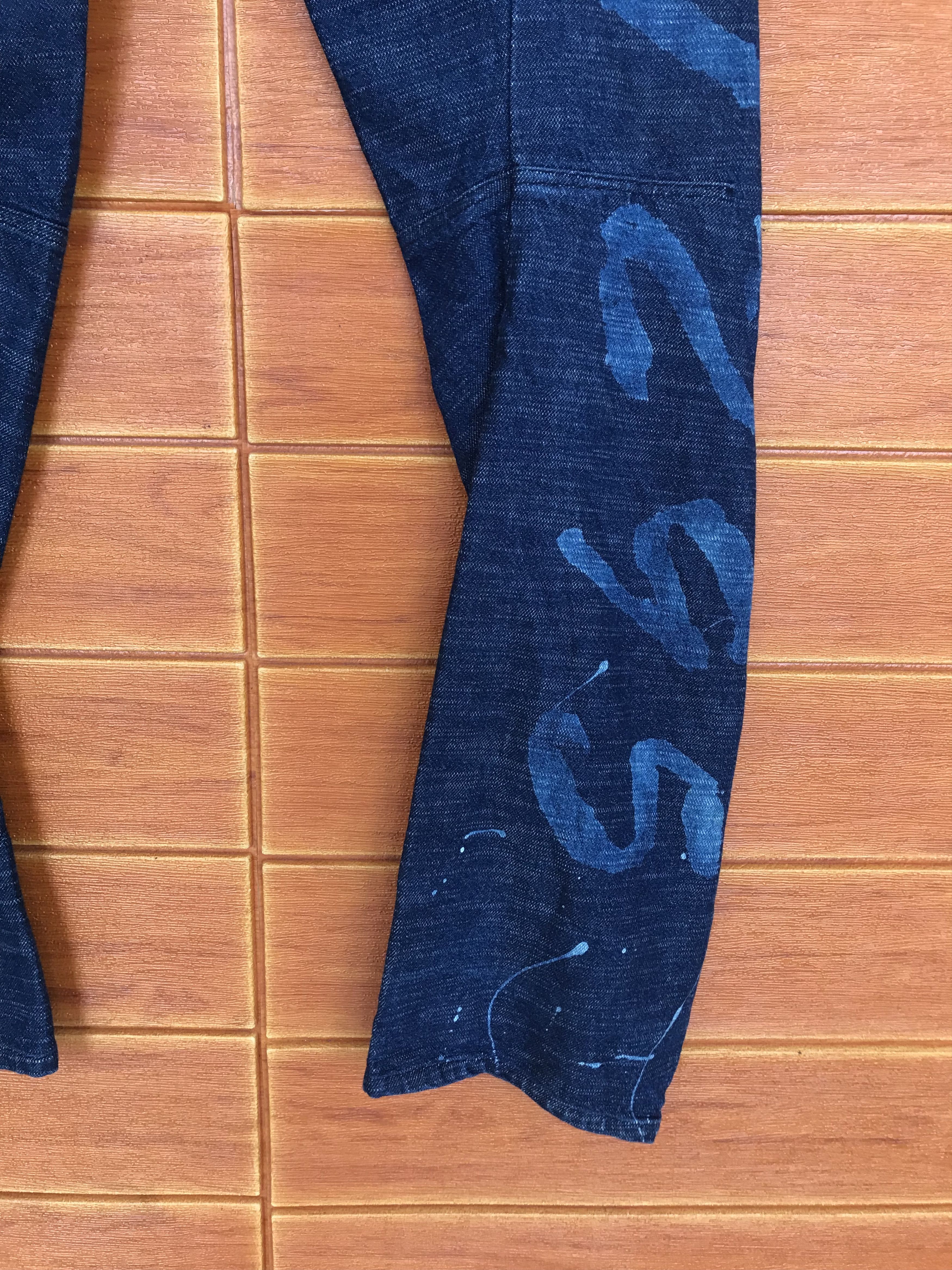 5351 POUR LES HOMMES 291295=HOMME Indigo Paint Denim Jeans Size US 30 / EU 46 - 11 Thumbnail