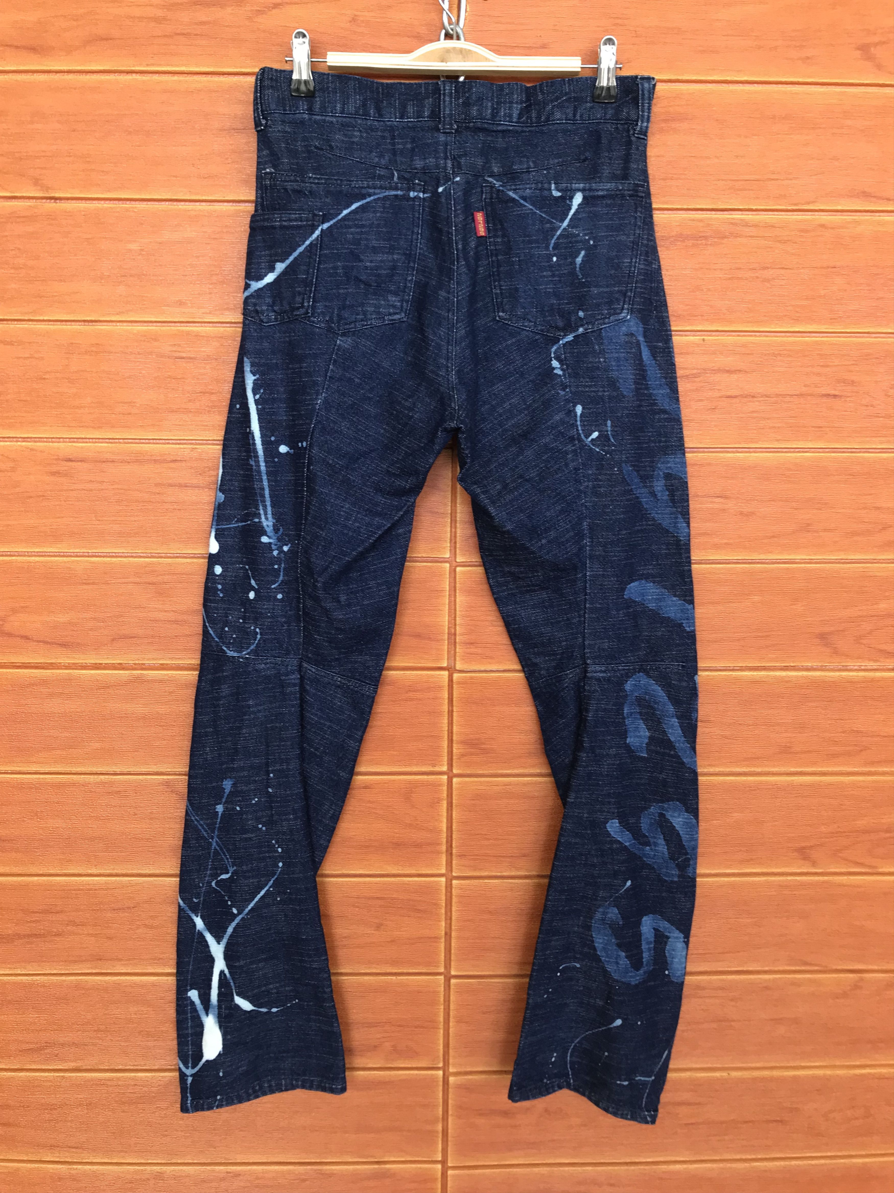 5351 POUR LES HOMMES 291295=HOMME Indigo Paint Denim Jeans Size US 30 / EU 46 - 9 Thumbnail