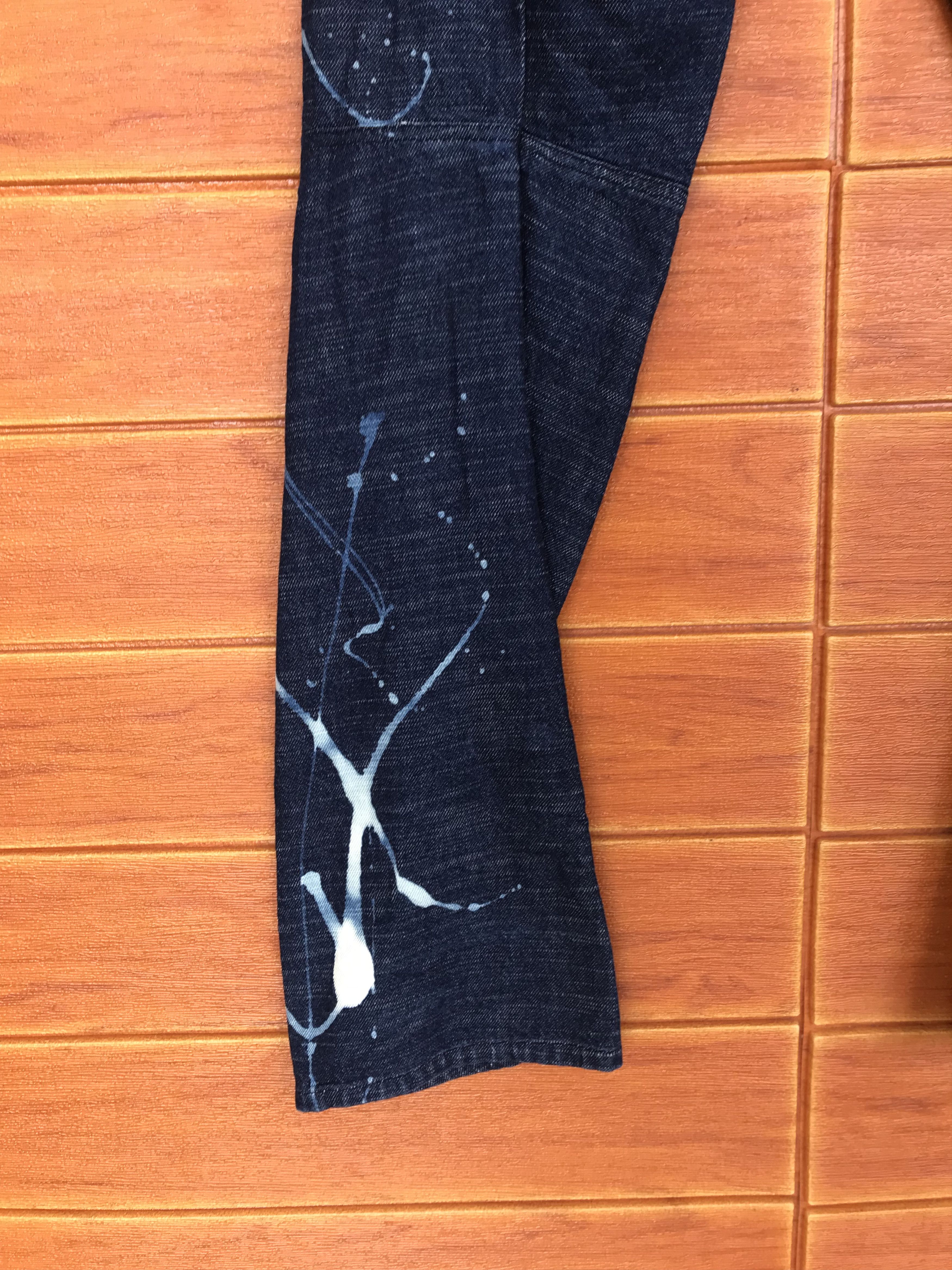 5351 POUR LES HOMMES 291295=HOMME Indigo Paint Denim Jeans Size US 30 / EU 46 - 10 Thumbnail