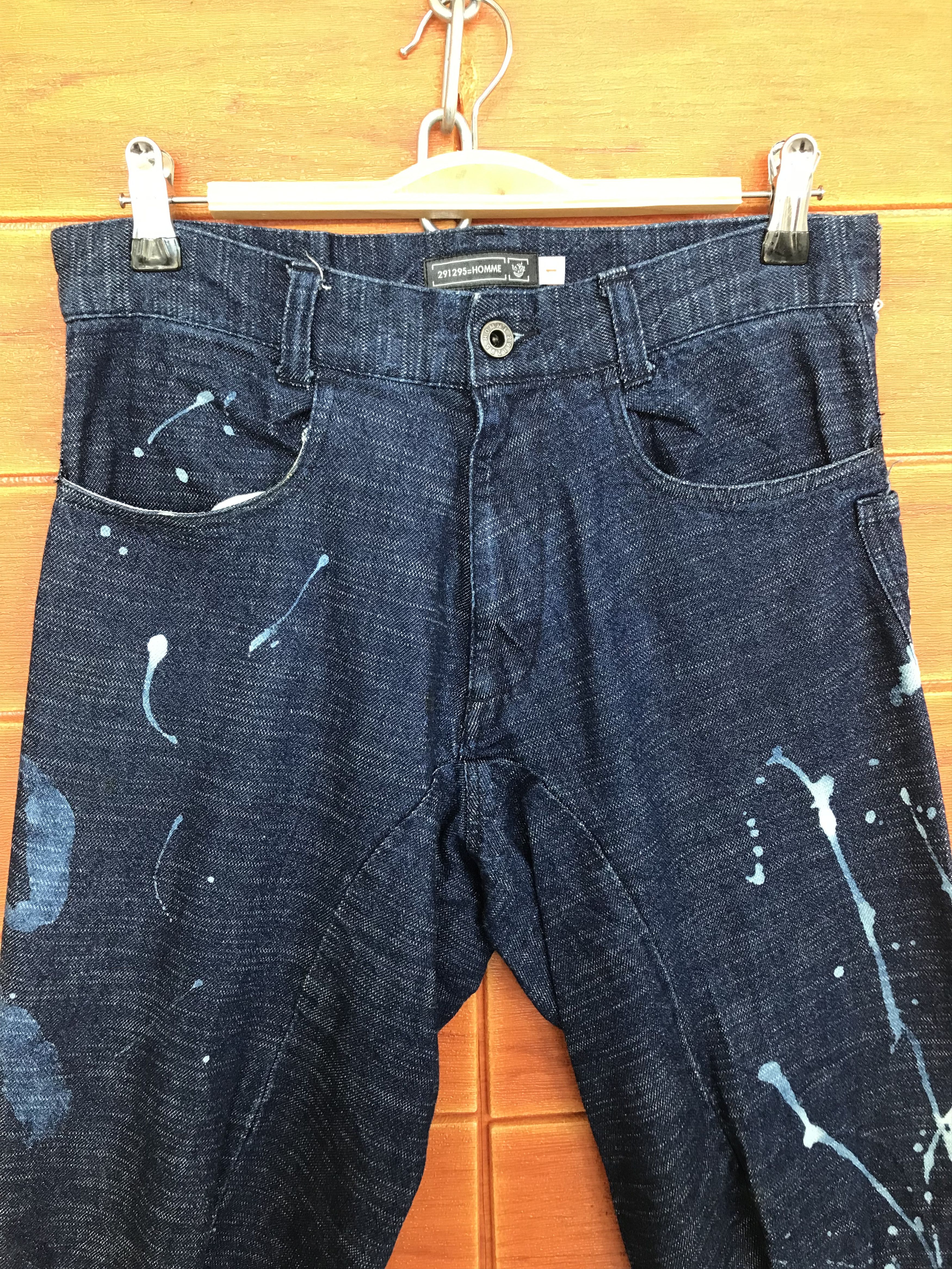 5351 POUR LES HOMMES 291295=HOMME Indigo Paint Denim Jeans Size US 30 / EU 46 - 8 Thumbnail