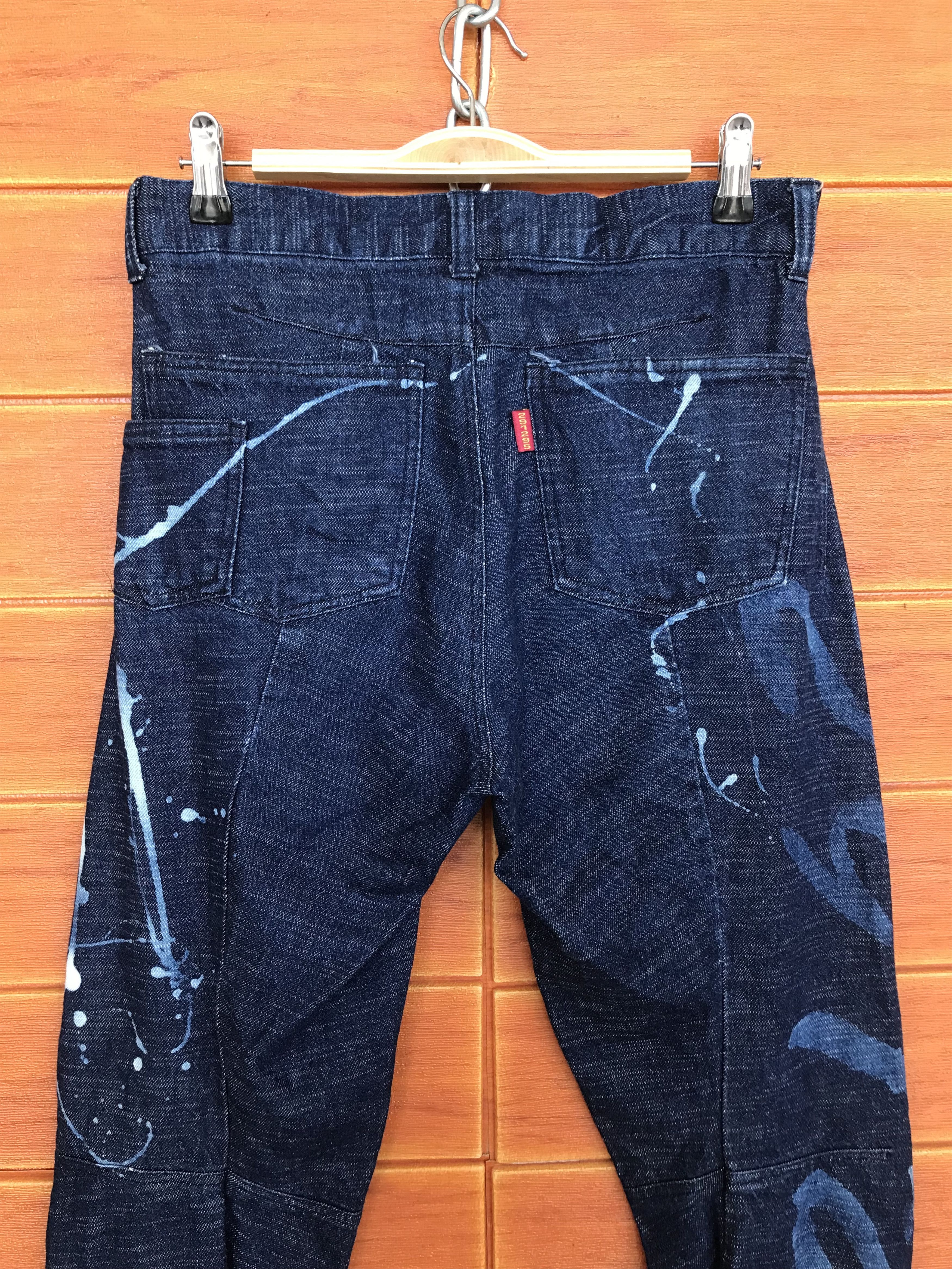 5351 POUR LES HOMMES 291295=HOMME Indigo Paint Denim Jeans Size US 30 / EU 46 - 1 Thumbnail
